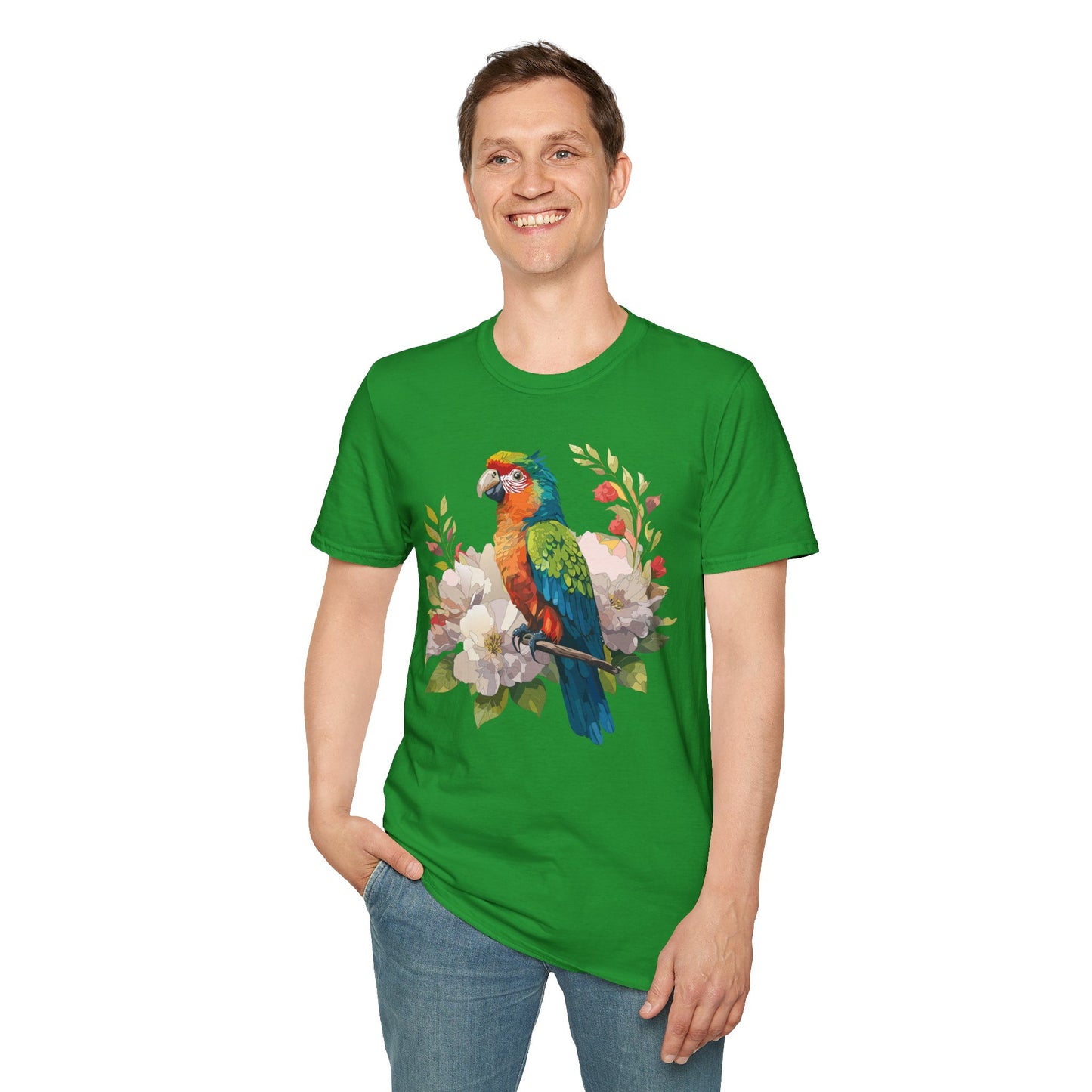 Bird T-Shirt, Floral Bird T Shirt, Shirt with Bird, Shirt with Animal