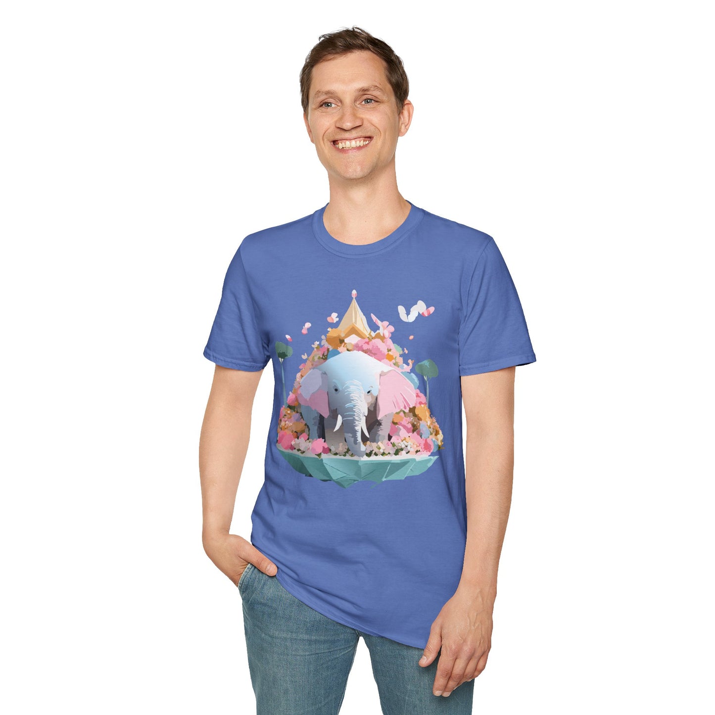 Elephant Shirt, T Shirt with Elephant, Elephant on T Shirt, T Shirt with Animation, Animals Tee Shirt