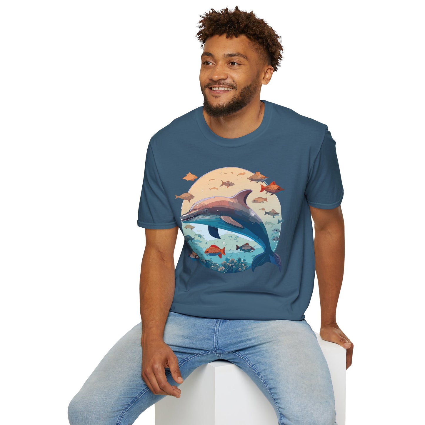 Dolphin Shirts, Shirt with Dolphin, Fish Tee Shirt, Animal Shirt