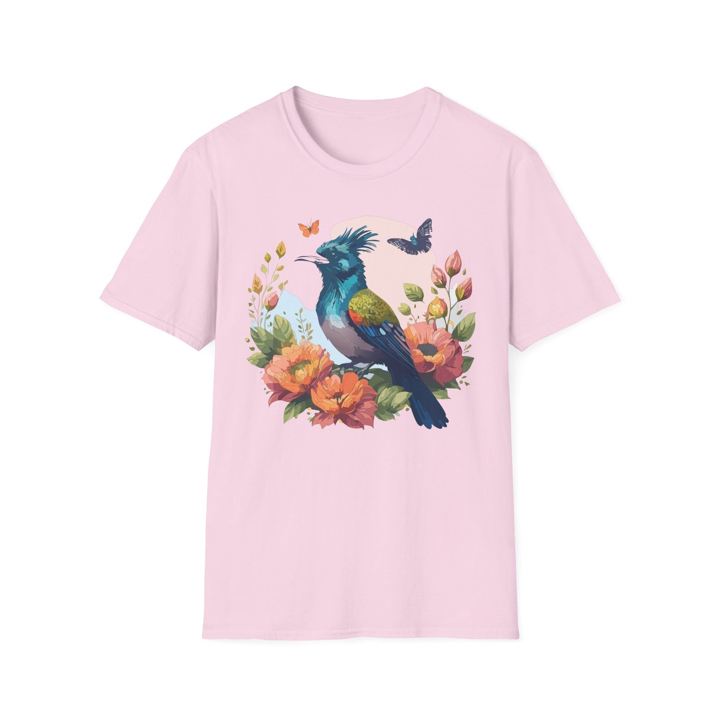 Bird T-Shirt, Floral Bird T Shirt, Shirt with Bird, Shirt with Animal