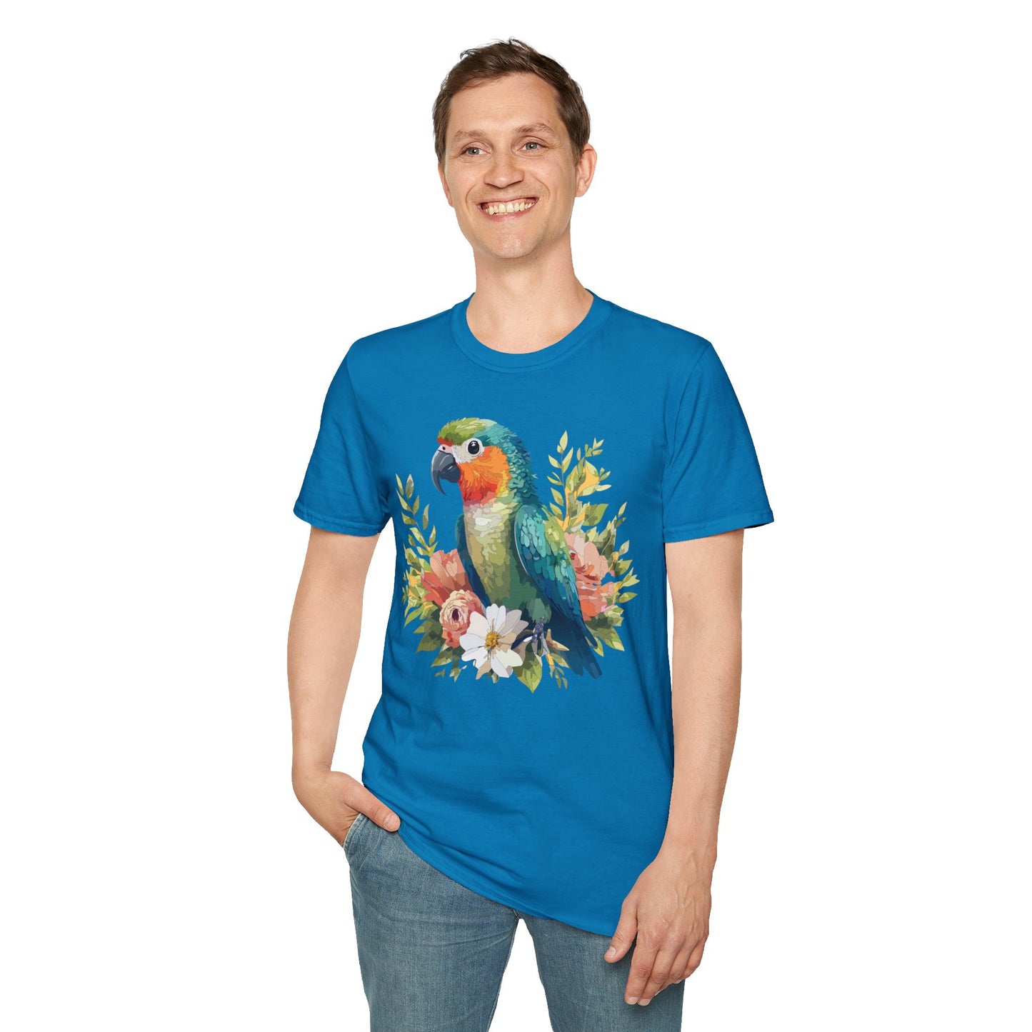 Bird T-Shirt, Floral Bird T Shirt, Shirt with Bird, Shirt with Animal