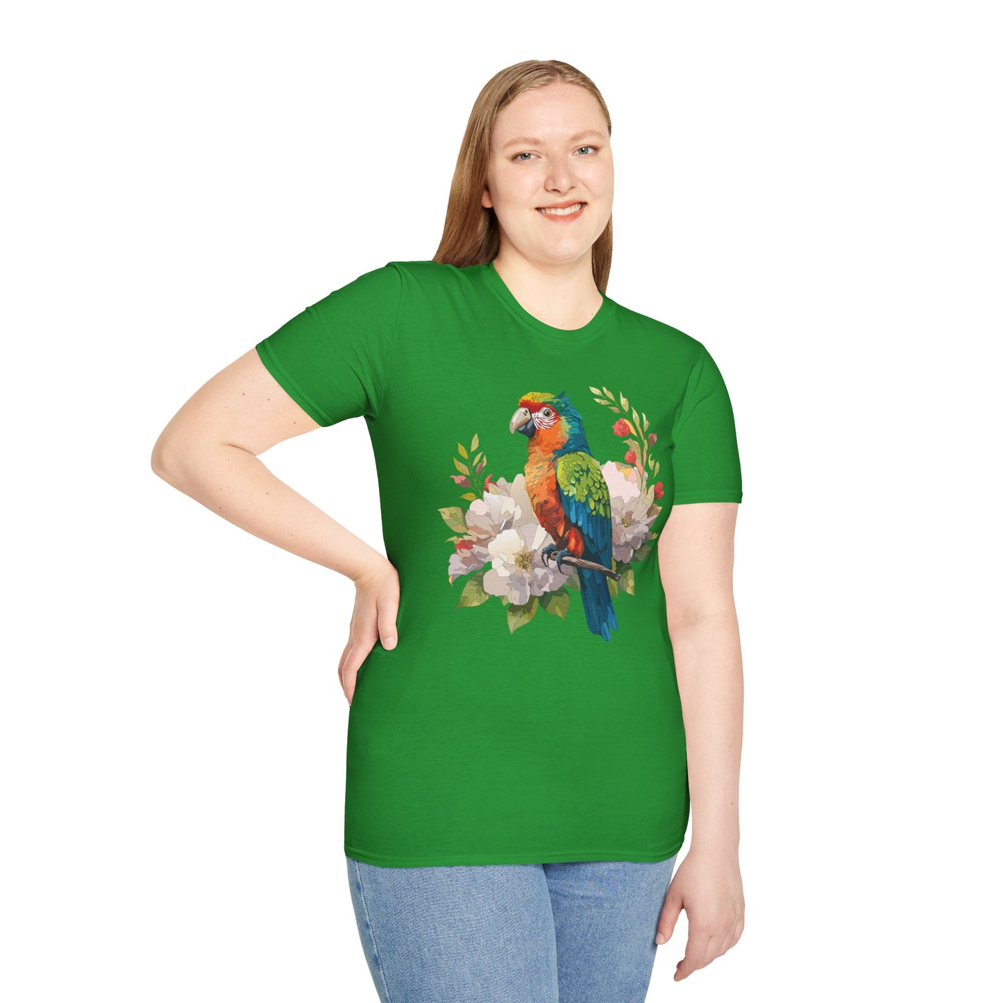Bird T-Shirt, Floral Bird T Shirt, Shirt with Bird, Shirt with Animal