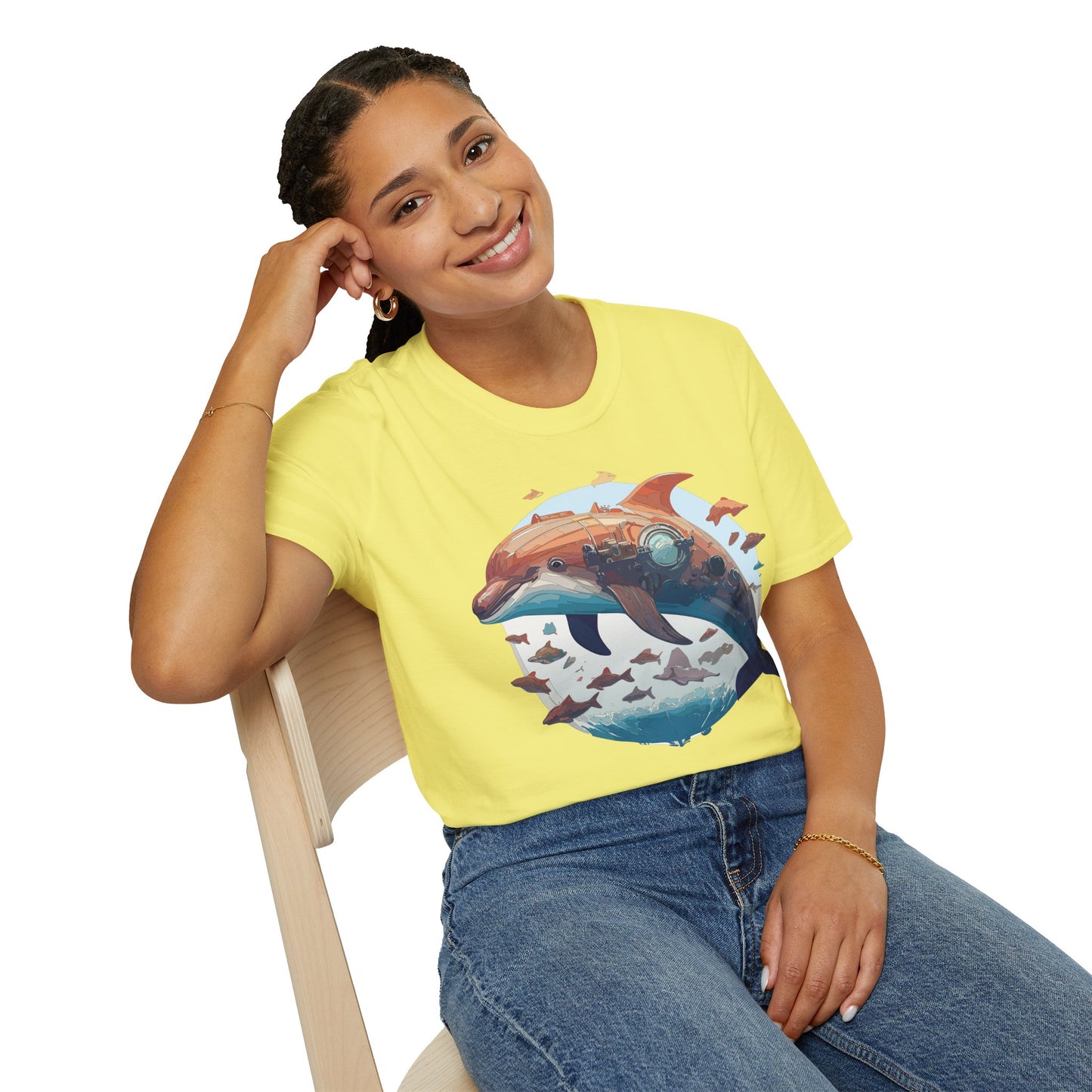 Dolphin Shirts, Shirt with Dolphin, Fish Tee Shirt, Animal Shirt