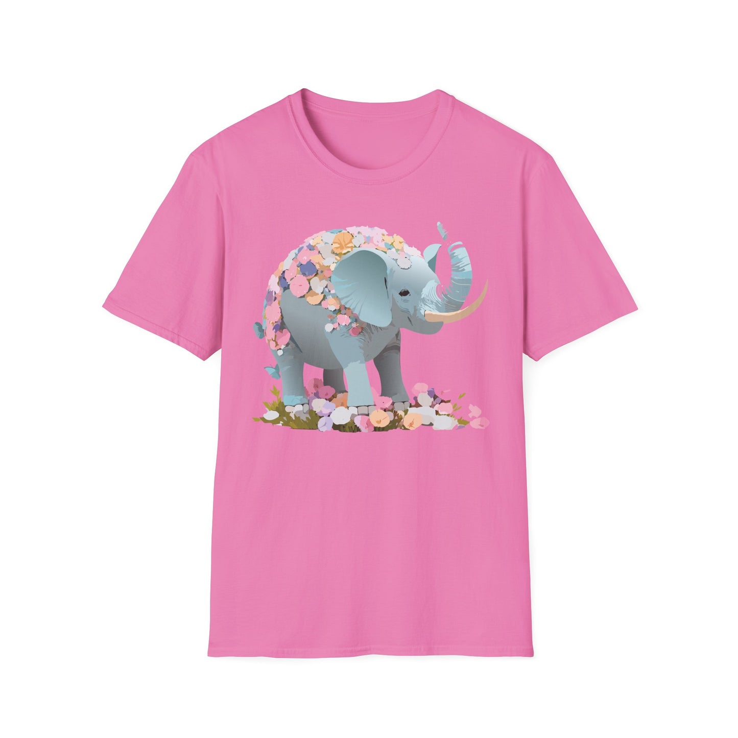 Elephant Shirt, T Shirt with Elephant, Elephant on T Shirt, T Shirt with Animation, Animals Tee Shirt