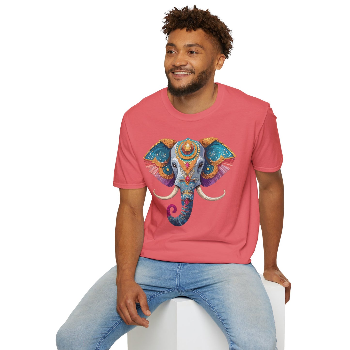 Elephant Shirt, T Shirt with Elephant, Elephant on T Shirt, T Shirt with Animation, Animals Tee Shirt