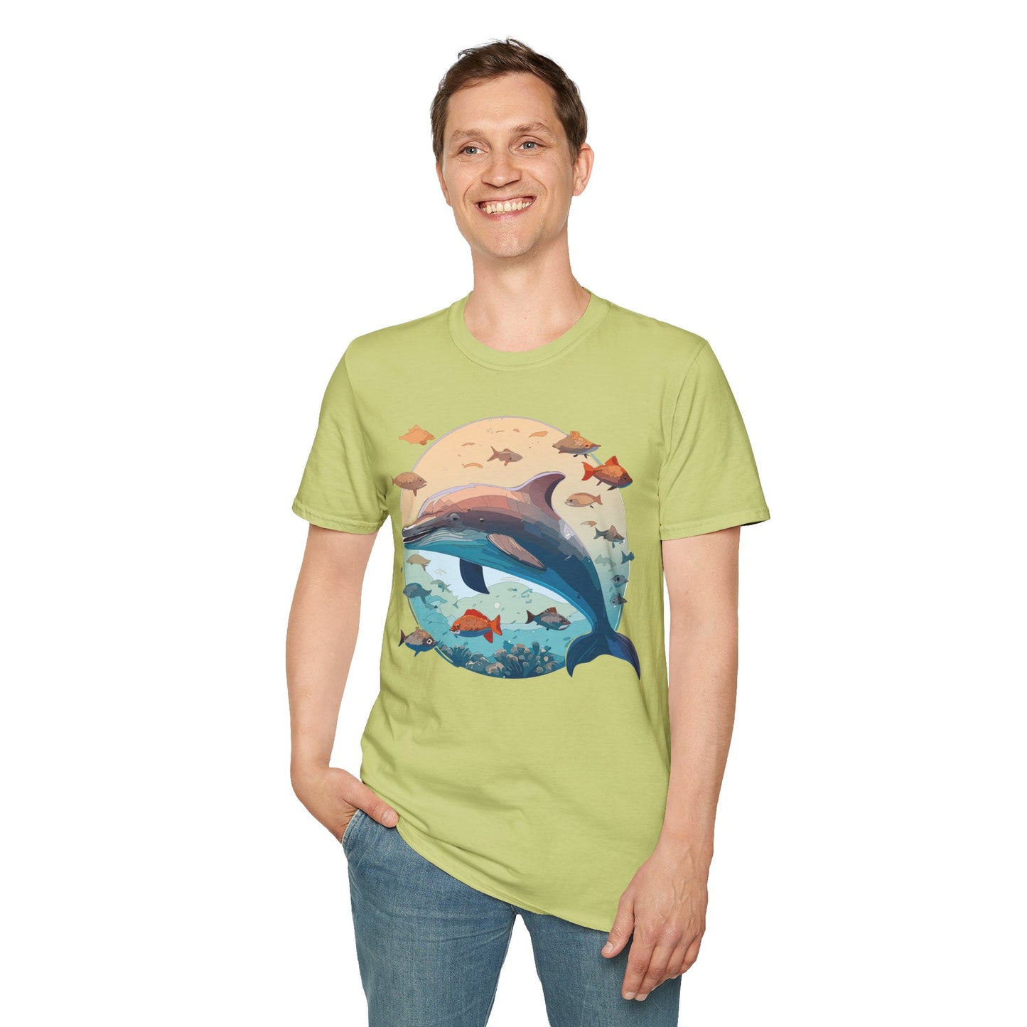 Dolphin Shirts, Shirt with Dolphin, Fish Tee Shirt, Animal Shirt