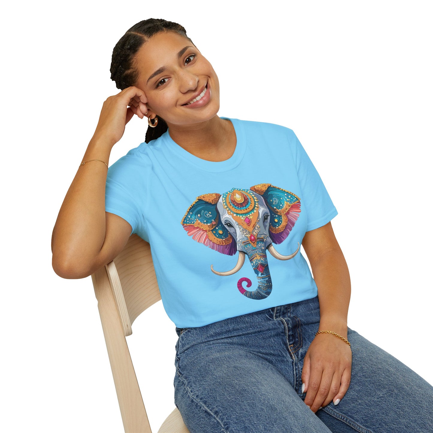 Elephant Shirt, T Shirt with Elephant, Elephant on T Shirt, T Shirt with Animation, Animals Tee Shirt