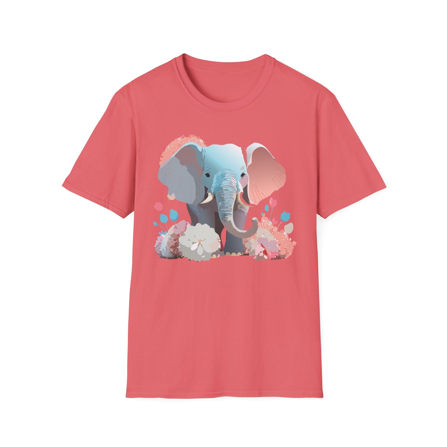 Elephant Shirt, T Shirt with Elephant, Elephant on T Shirt, T Shirt with Animation, Animals Tee Shirt