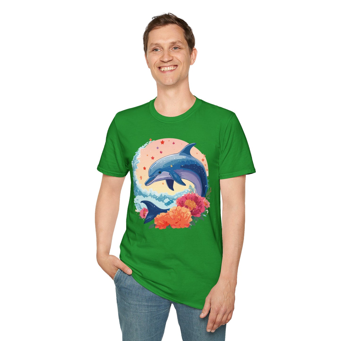 Dolphin Shirts, Shirt with Dolphin, Fish Tee Shirt, Animal Shirt