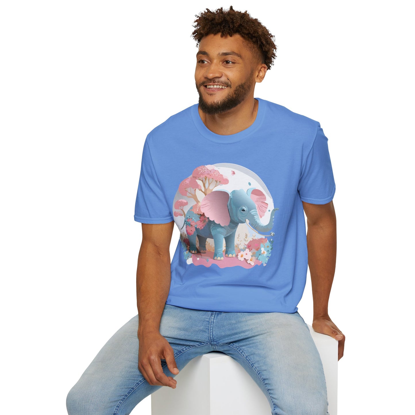 Elephant Shirt, T Shirt with Elephant, Elephant on T Shirt, T Shirt with Animation, Animals Tee Shirt