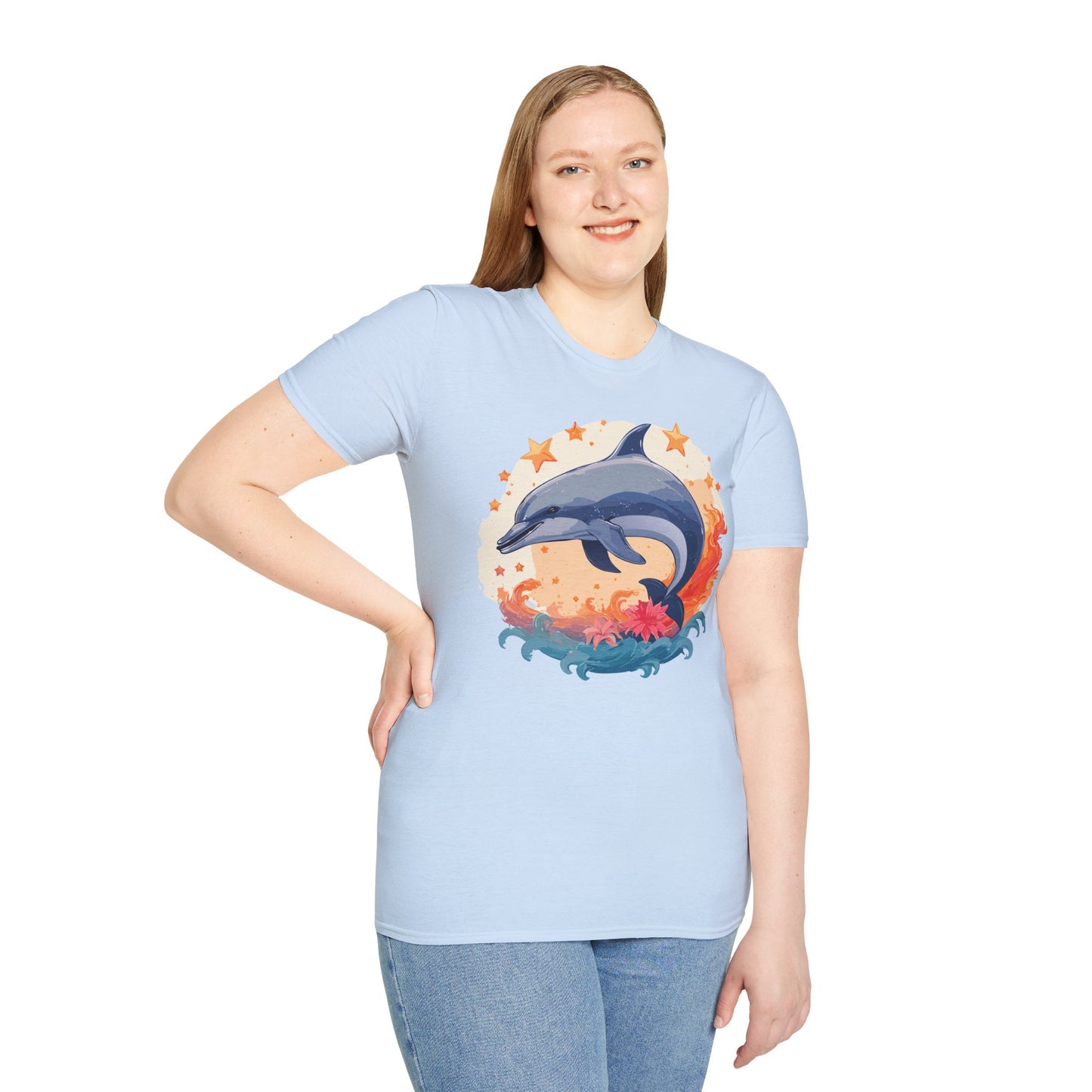 Dolphin Shirts, Shirt with Dolphin, Fish Tee Shirt, Animal Shirt
