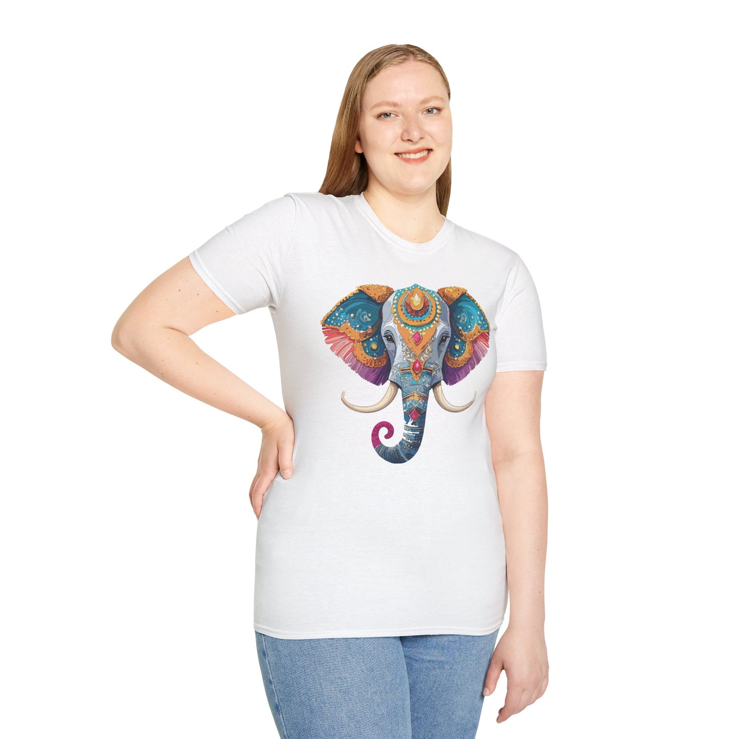 Elephant Shirt, T Shirt with Elephant, Elephant on T Shirt, T Shirt with Animation, Animals Tee Shirt