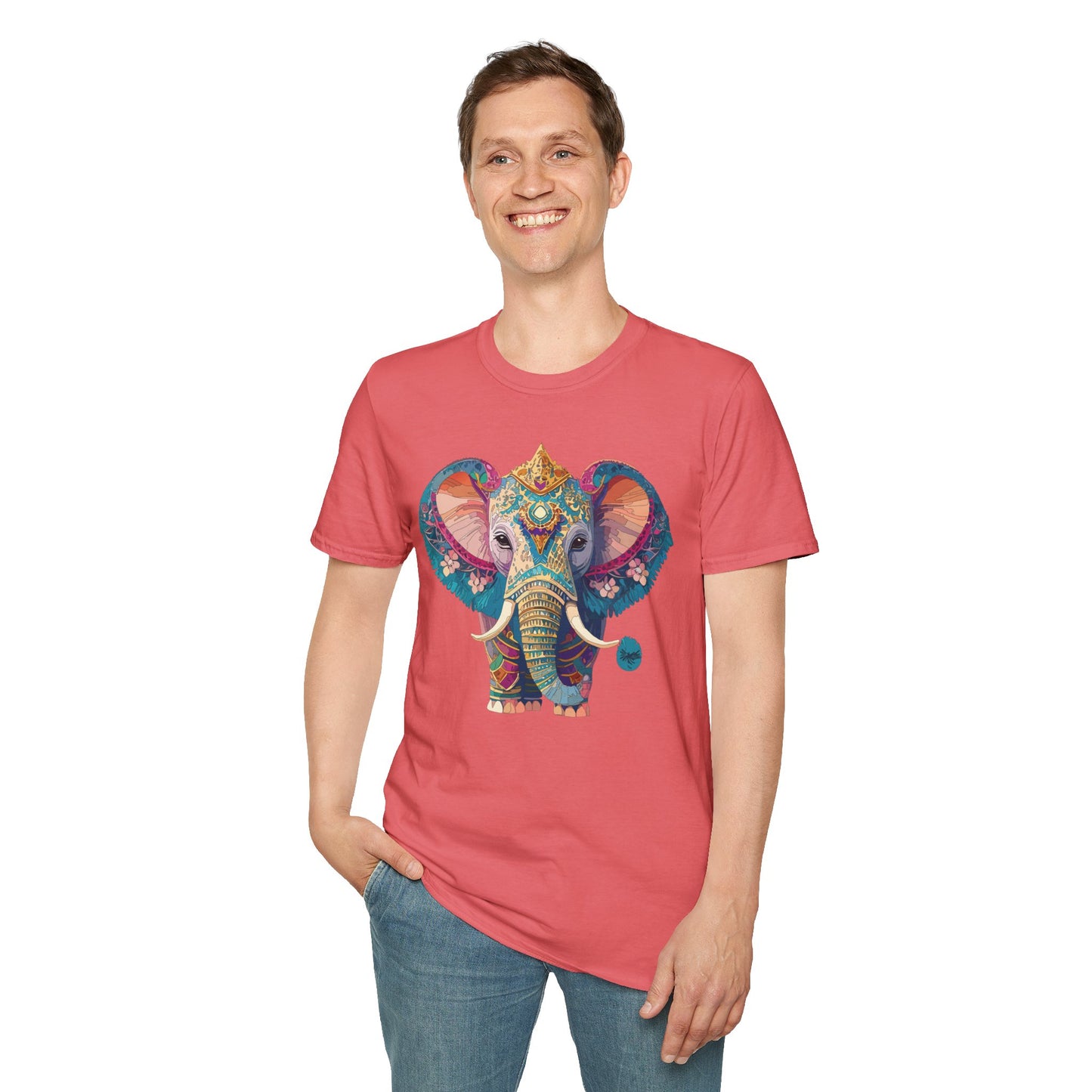 Elephant Shirt, T Shirt with Elephant, Elephant on T Shirt, T Shirt with Animation, Animals Tee Shirt