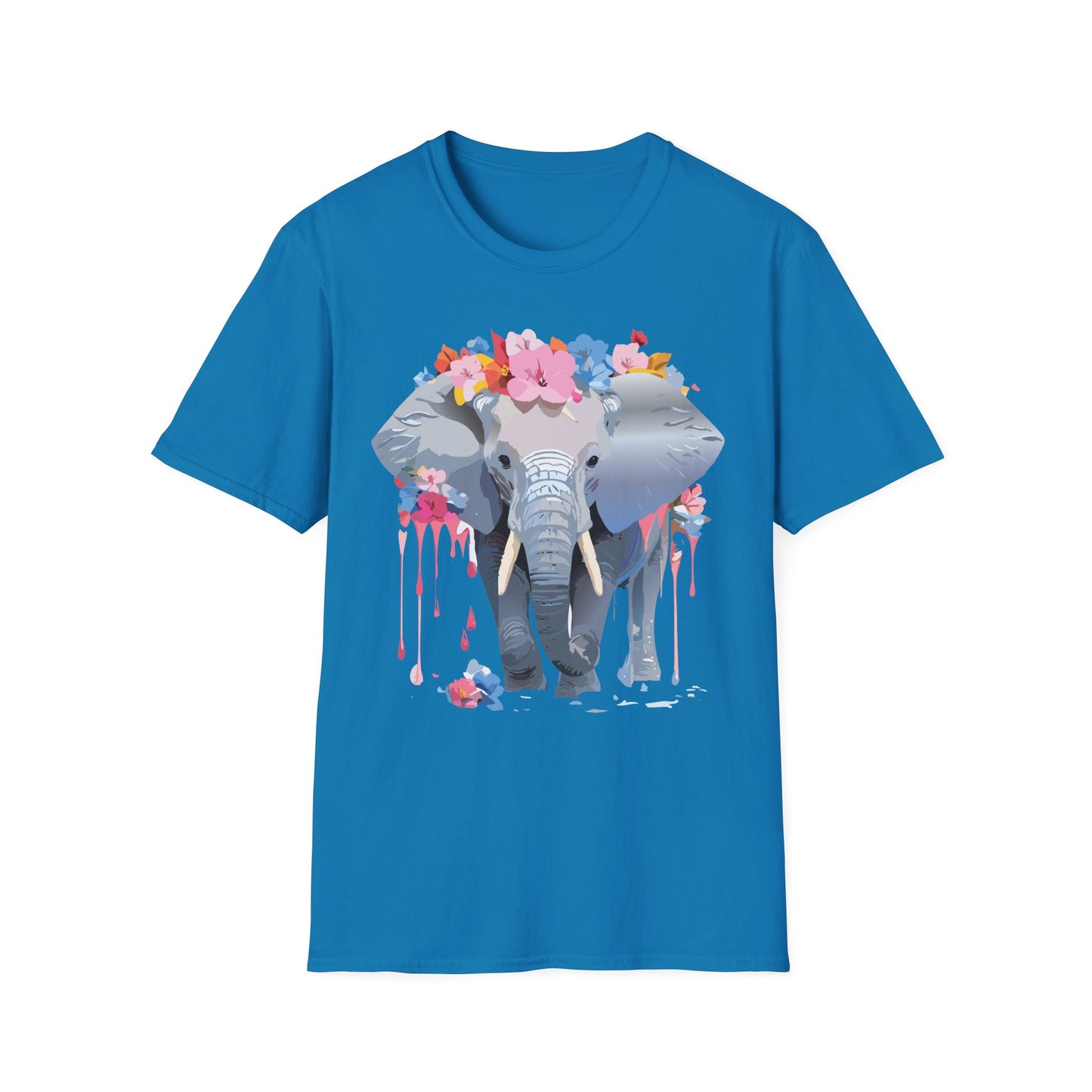 Elephant Shirt, T Shirt with Elephant, Elephant on T Shirt, T Shirt with Animation, Animals Tee Shirt