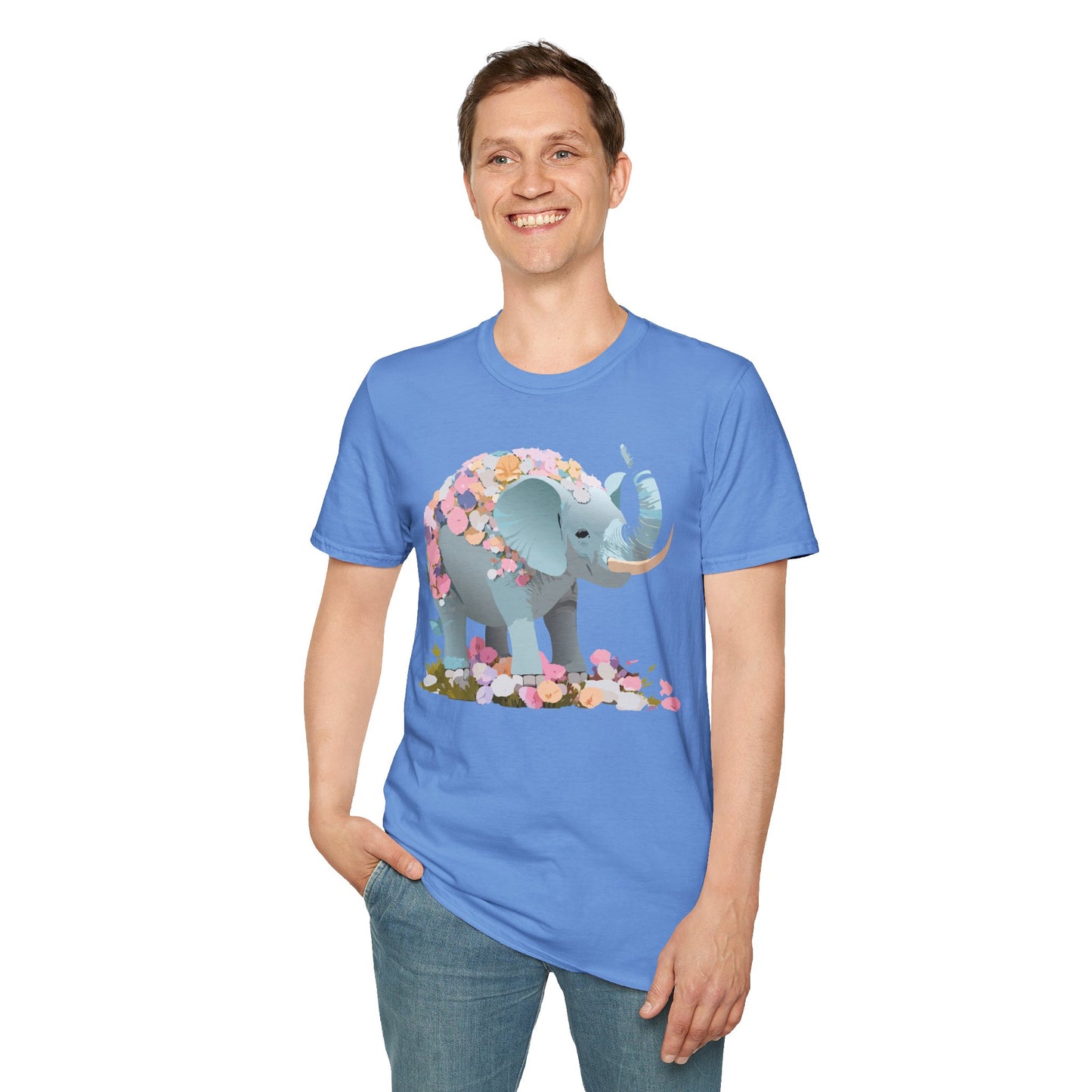 Elephant Shirt, T Shirt with Elephant, Elephant on T Shirt, T Shirt with Animation, Animals Tee Shirt