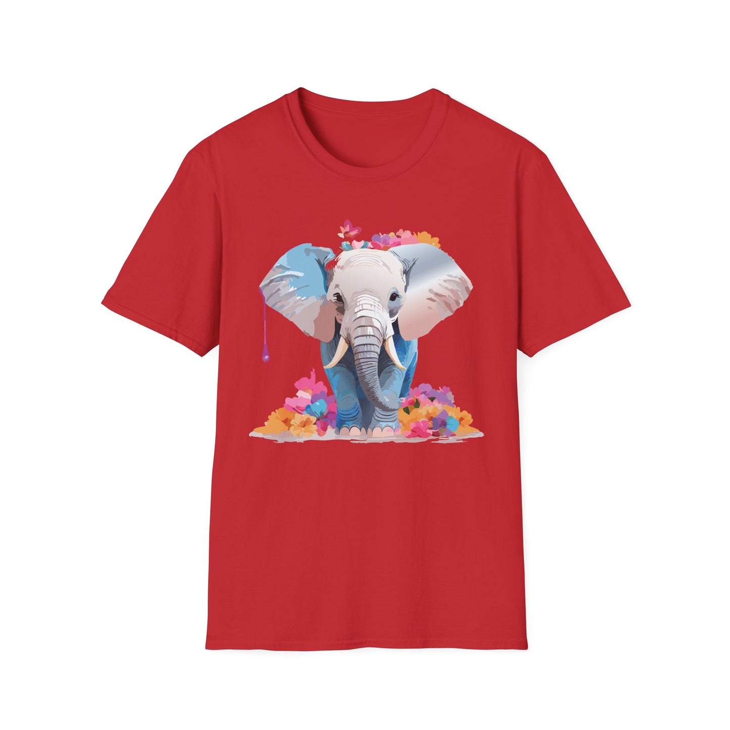 Elephant Shirt, T Shirt with Elephant, Elephant on T Shirt, T Shirt with Animation, Animals Tee Shirt