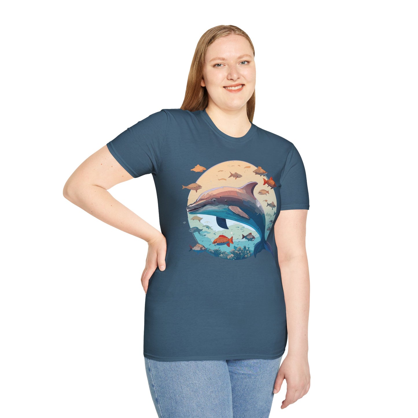Dolphin Shirts, Shirt with Dolphin, Fish Tee Shirt, Animal Shirt