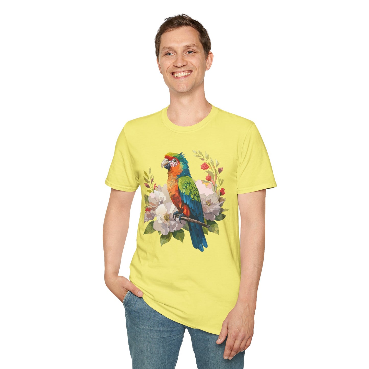 Bird T-Shirt, Floral Bird T Shirt, Shirt with Bird, Shirt with Animal