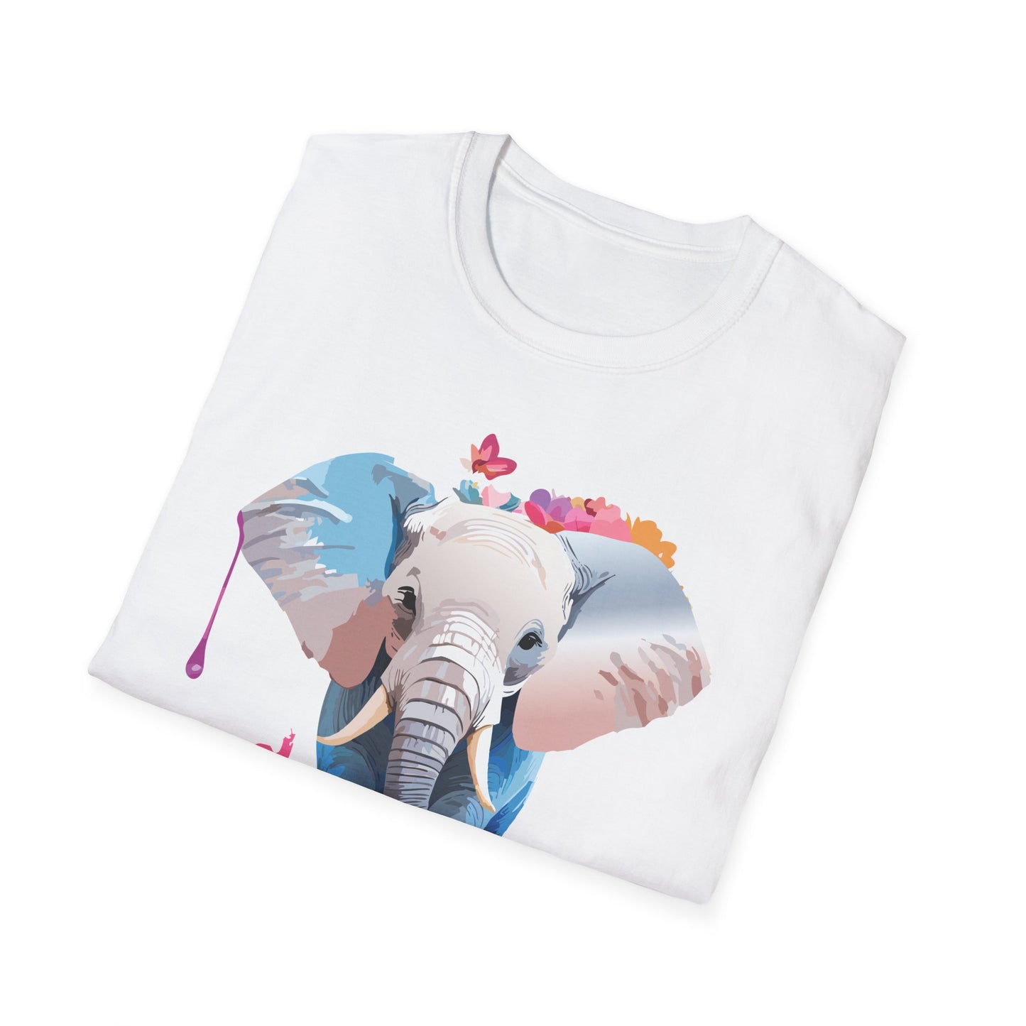 Elephant Shirt, T Shirt with Elephant, Elephant on T Shirt, T Shirt with Animation, Animals Tee Shirt