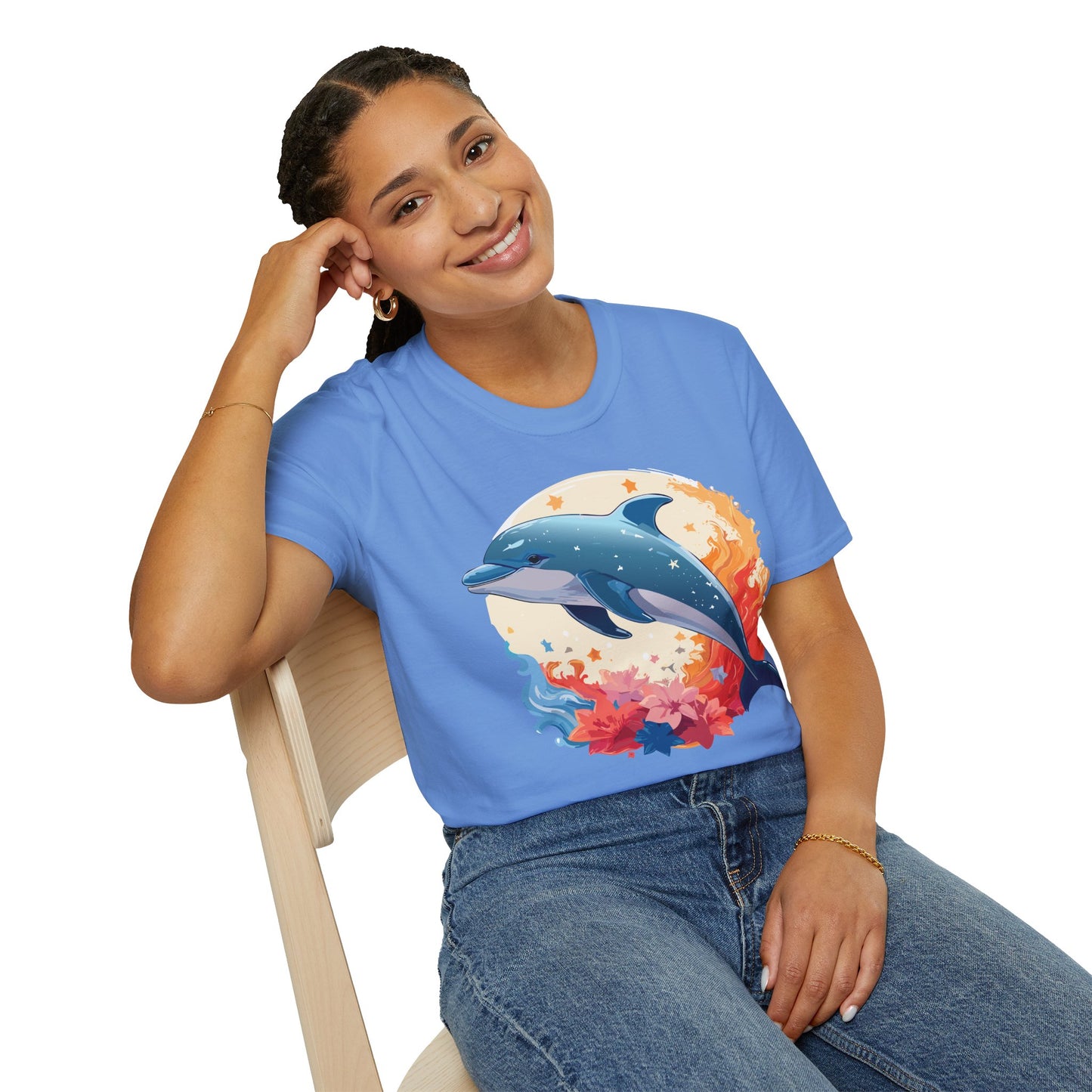 Dolphin Shirts, Shirt with Dolphin, Fish Tee Shirt, Animal Shirt