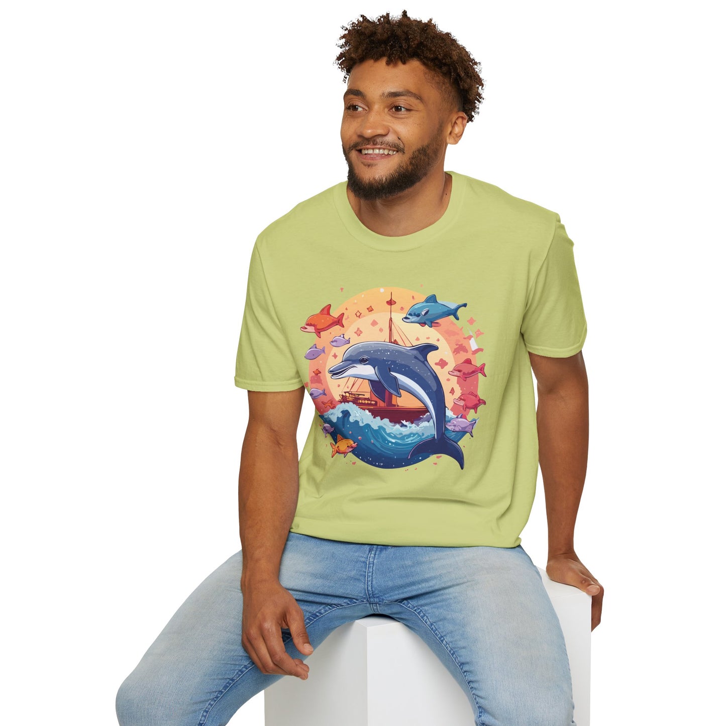 Dolphin Shirts, Shirt with Dolphin, Fish Tee Shirt, Animal Shirt