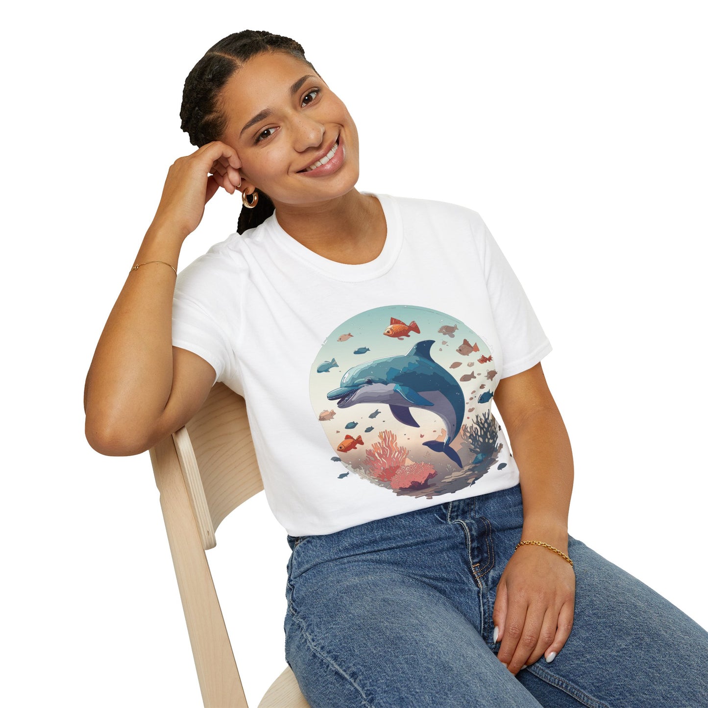 Dolphin Shirts, Shirt with Dolphin, Fish Tee Shirt, Animal Shirt