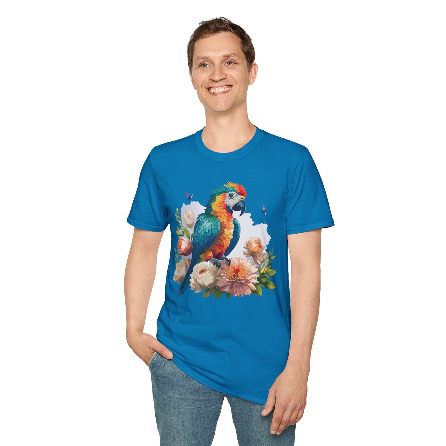 Bird T-Shirt, Floral Bird T Shirt, Shirt with Bird, Shirt with Animal