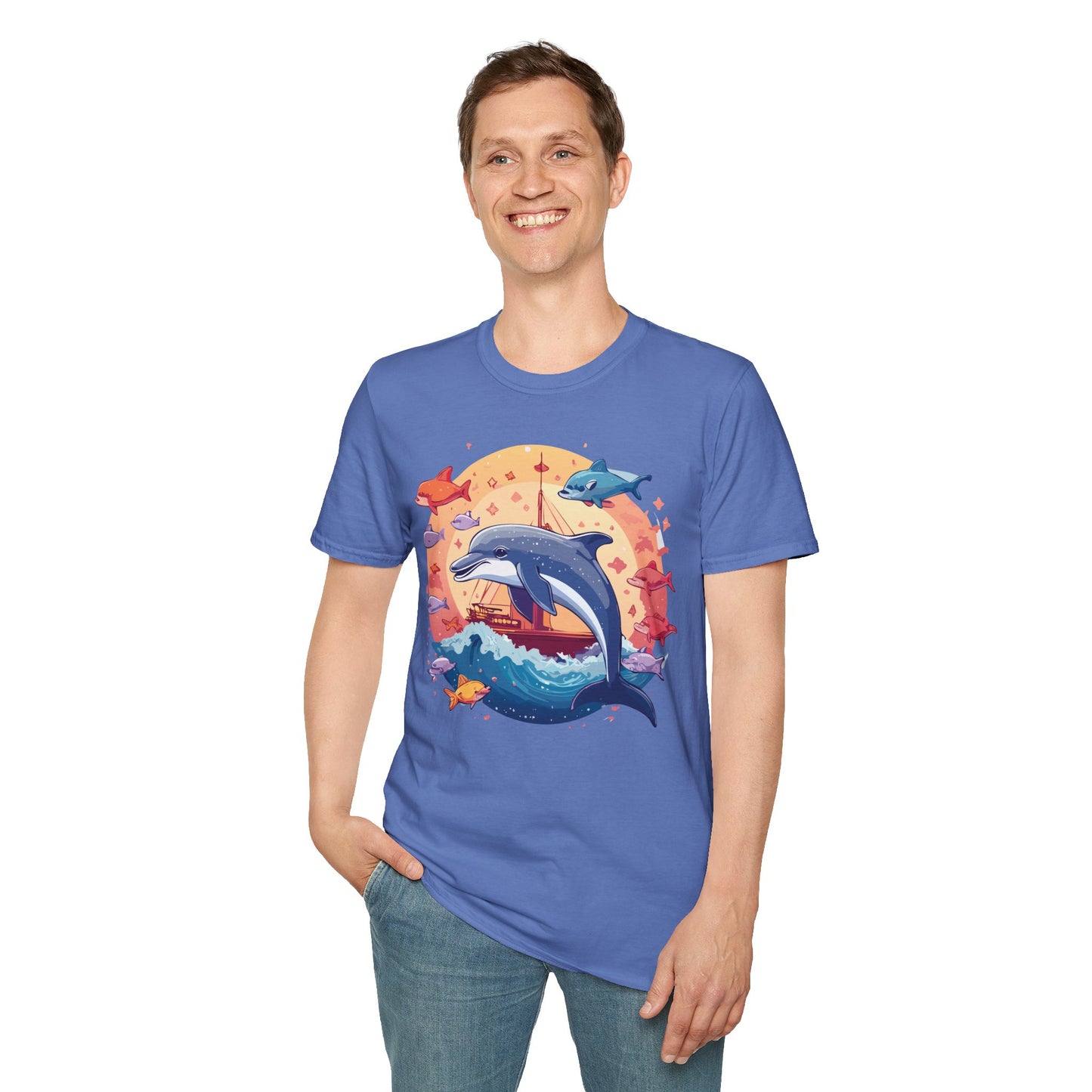 Dolphin Shirts, Shirt with Dolphin, Fish Tee Shirt, Animal Shirt