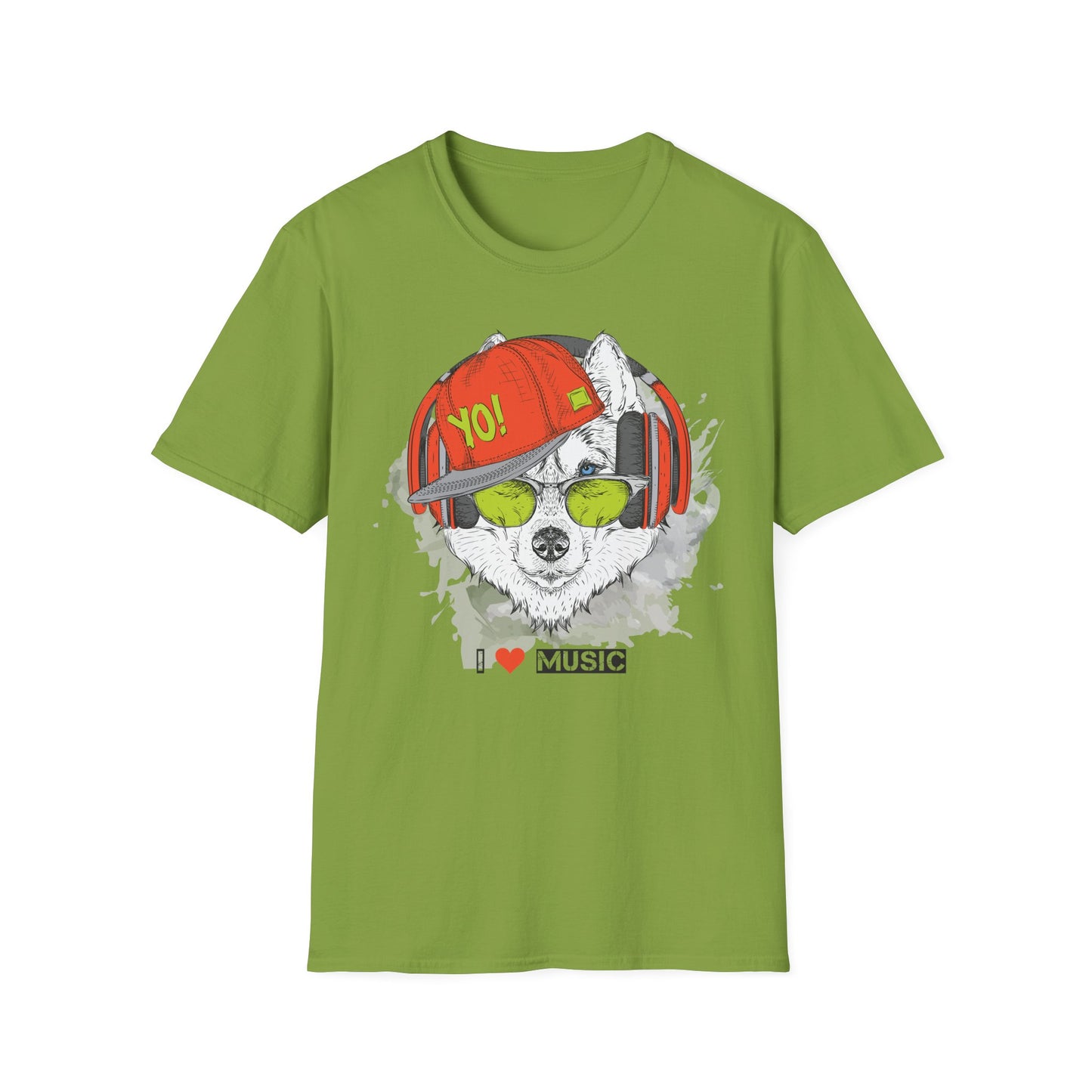 I love Music Animals Shirts, Shirt with Animals, Animals with Headphones Shirt