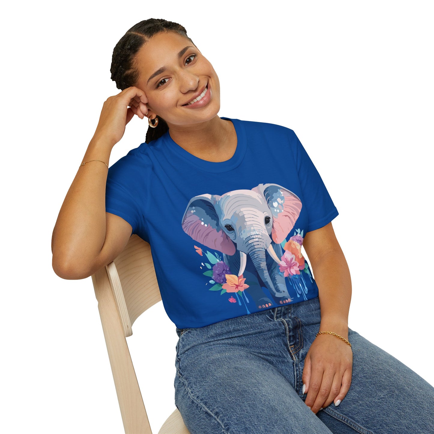 Elephant Shirt, T Shirt with Elephant, Elephant on T Shirt, T Shirt with Animation, Animals Tee Shirt