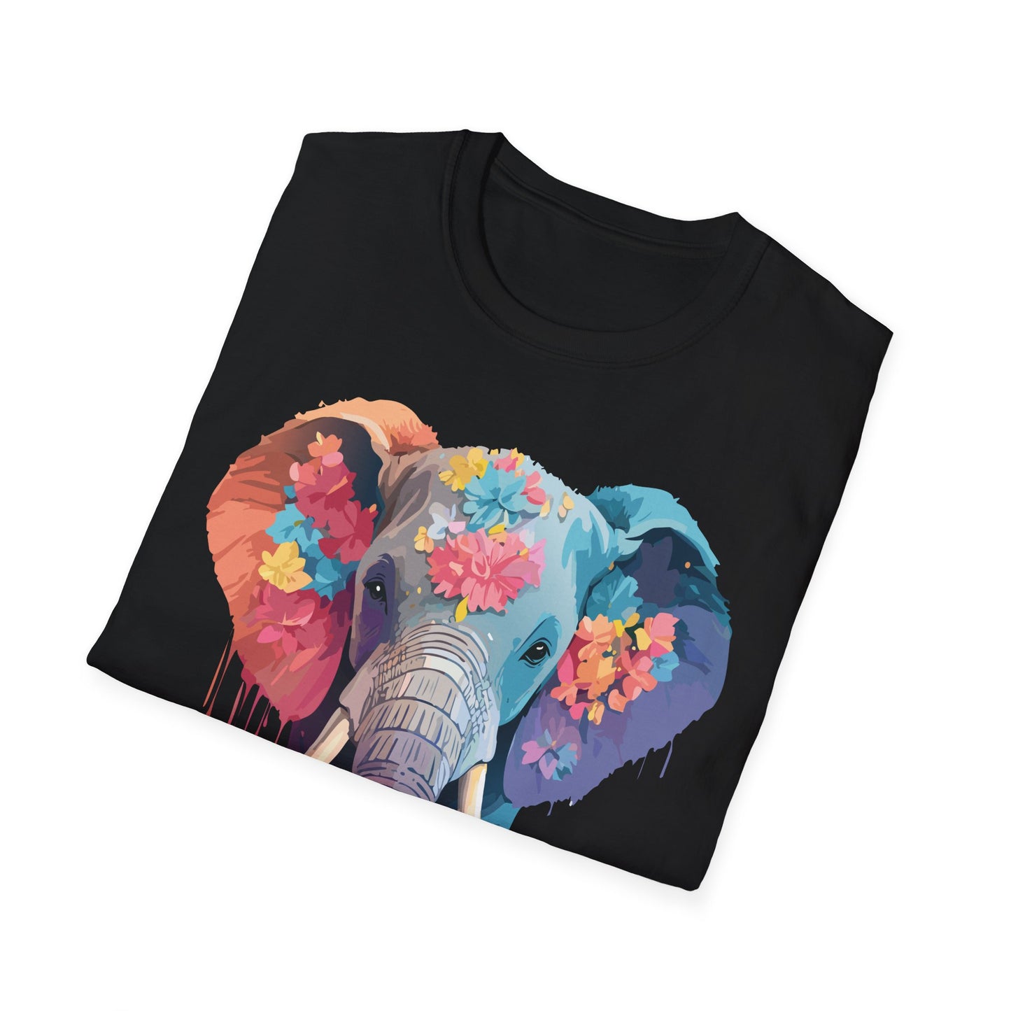 Elephant Shirt, T Shirt with Elephant, Elephant on T Shirt, T Shirt with Animation, Animals Tee Shirt