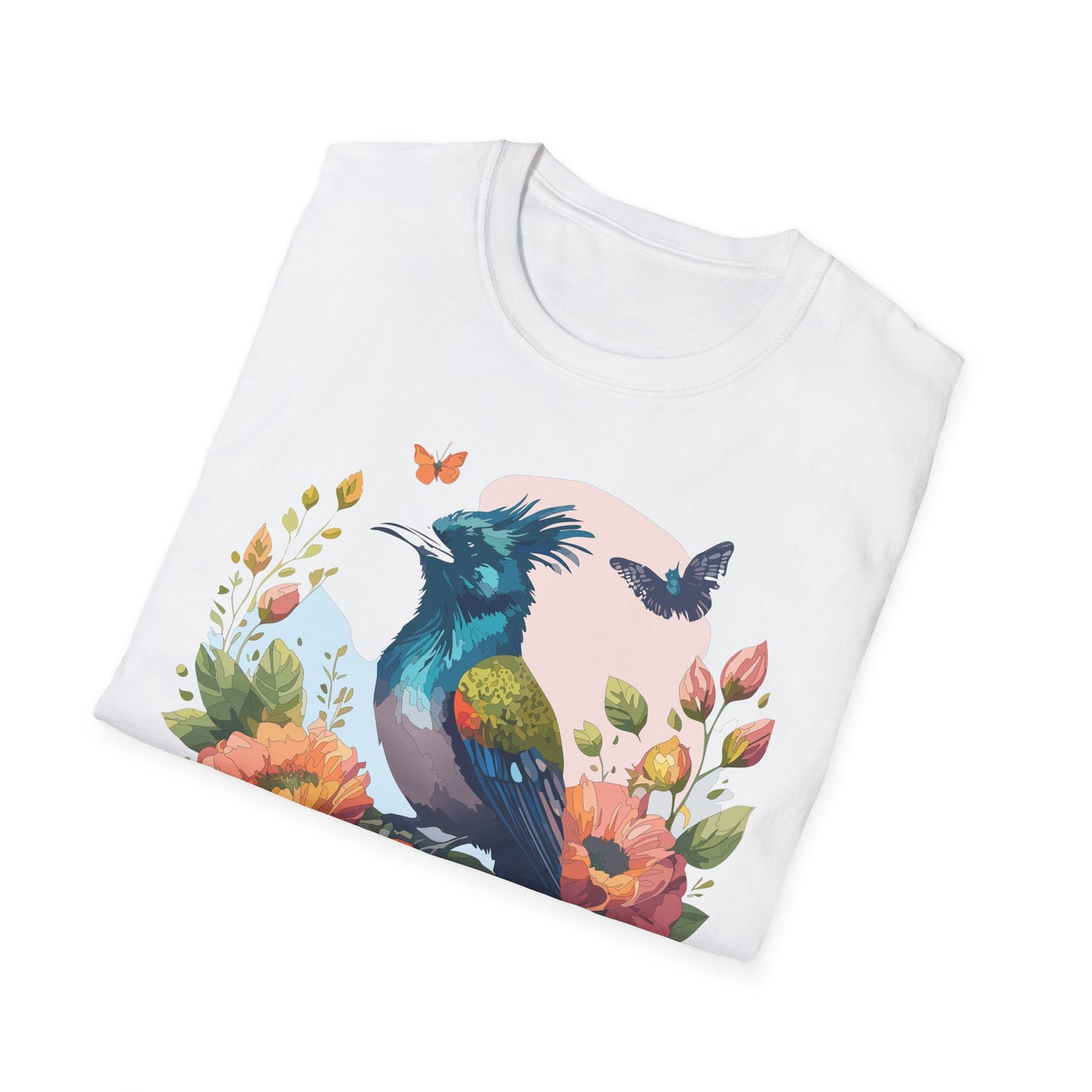 Bird T-Shirt, Floral Bird T Shirt, Shirt with Bird, Shirt with Animal