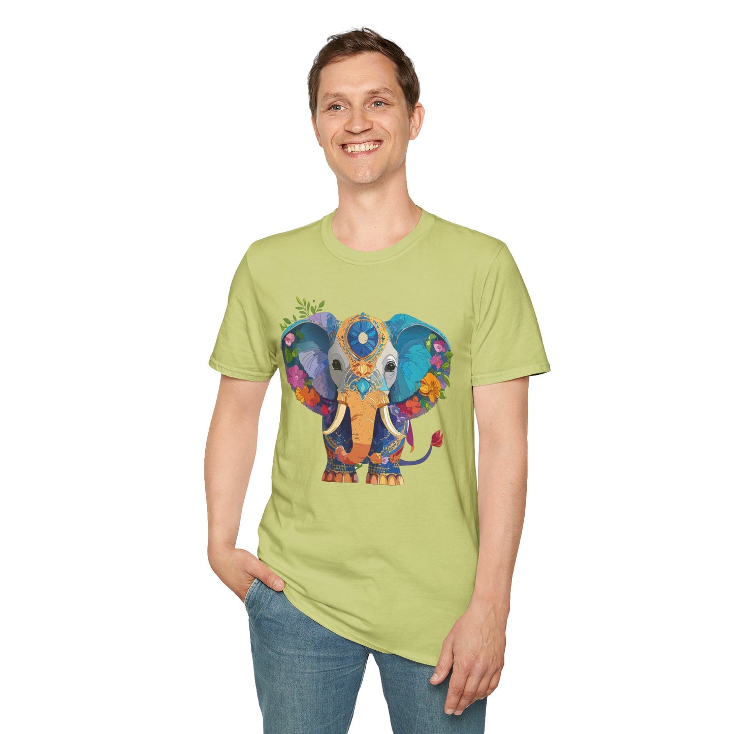 Elephant Shirt, T Shirt with Elephant, Elephant on T Shirt, T Shirt with Animation, Animals Tee Shirt