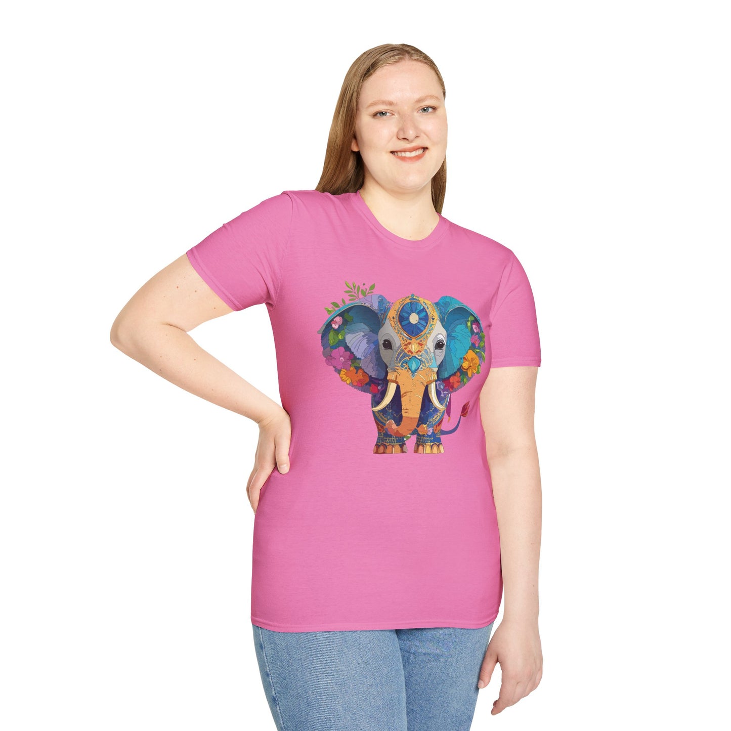 Elephant Shirt, T Shirt with Elephant, Elephant on T Shirt, T Shirt with Animation, Animals Tee Shirt