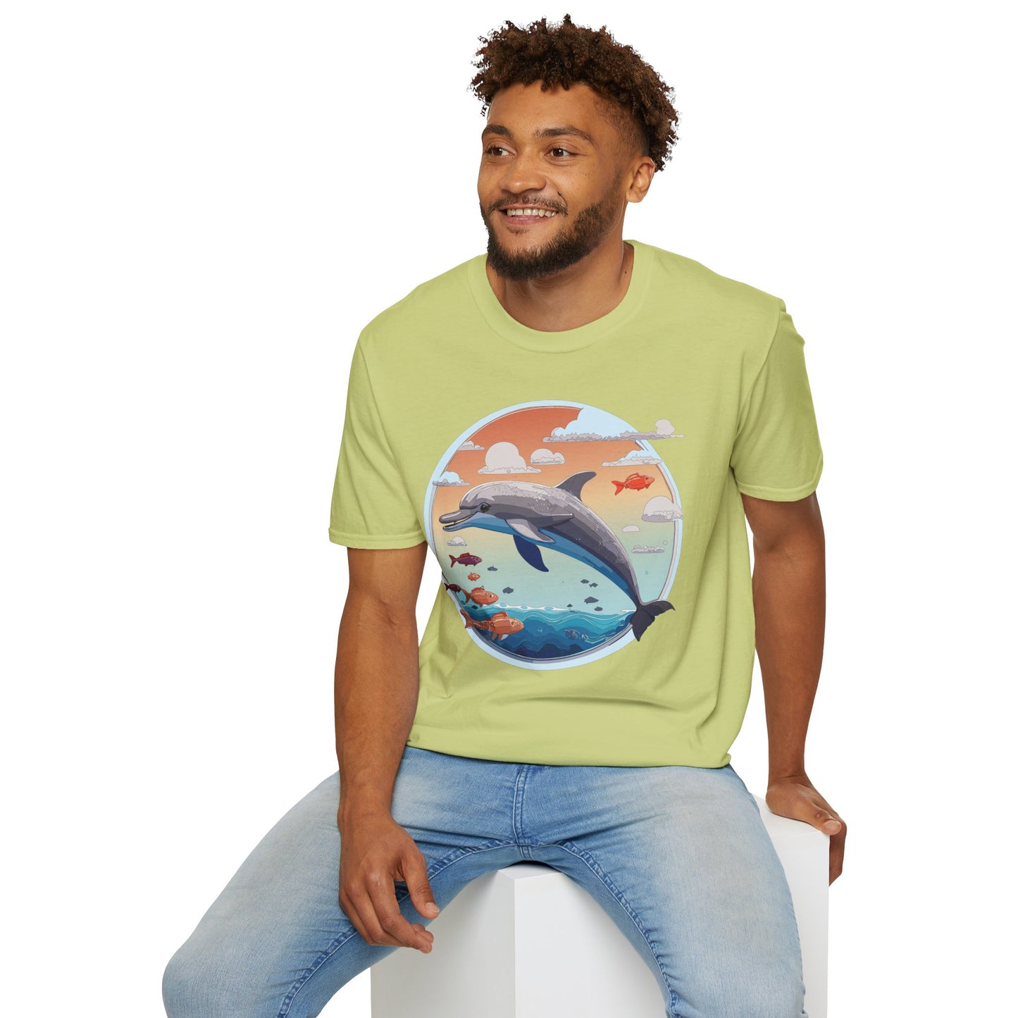 Dolphin Shirts, Shirt with Dolphin, Fish Tee Shirt, Animal Shirt