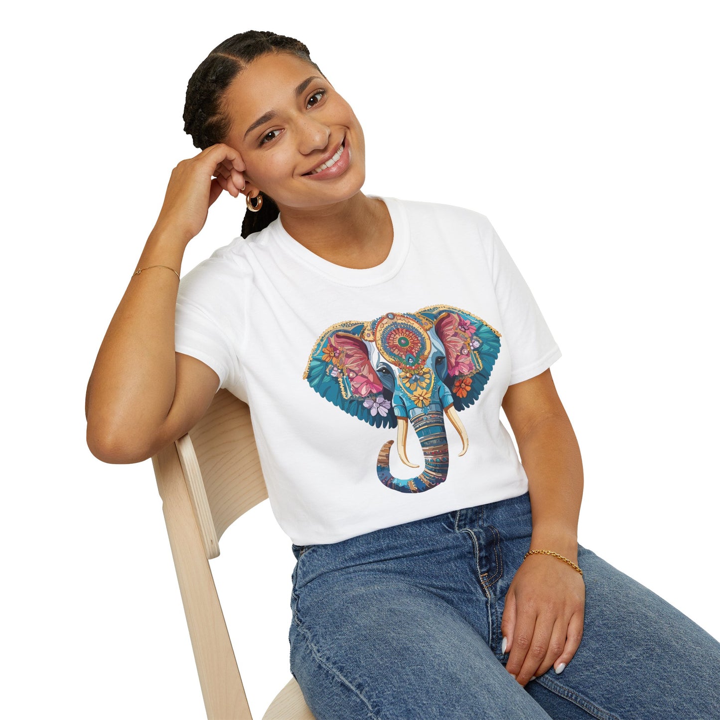 Elephant Shirt, T Shirt with Elephant, Elephant on T Shirt, T Shirt with Animation, Animals Tee Shirt