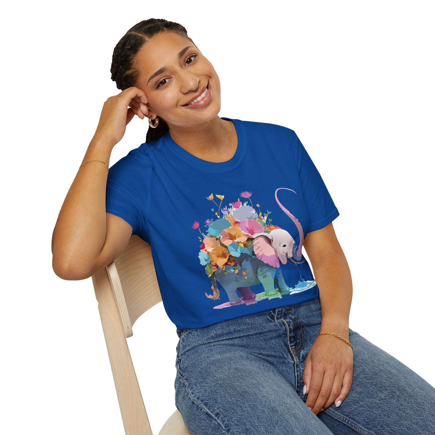 Elephant Shirt, T Shirt with Elephant, Elephant on T Shirt, T Shirt with Animation, Animals Tee Shirt