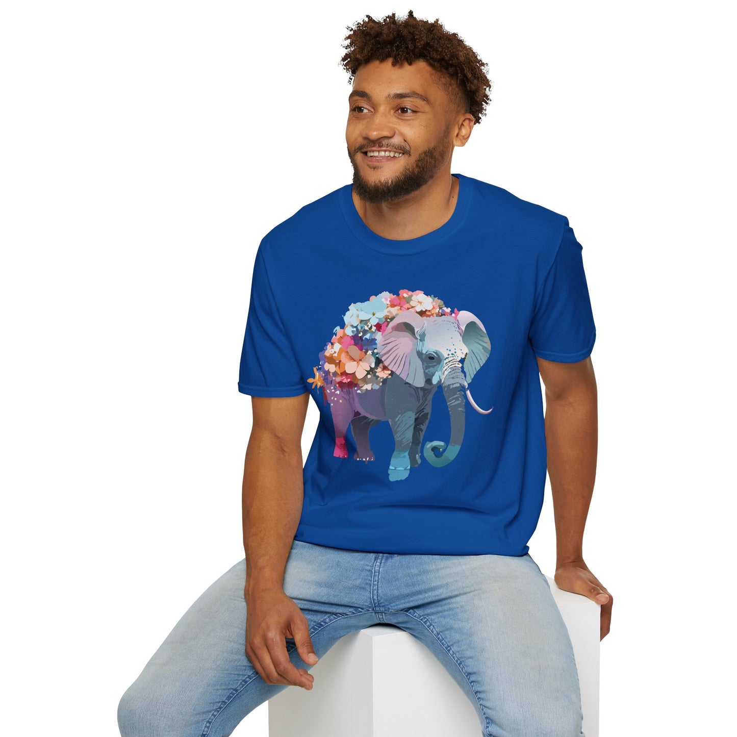 Elephant Shirt, T Shirt with Elephant, Elephant on T Shirt, T Shirt with Animation, Animals Tee Shirt