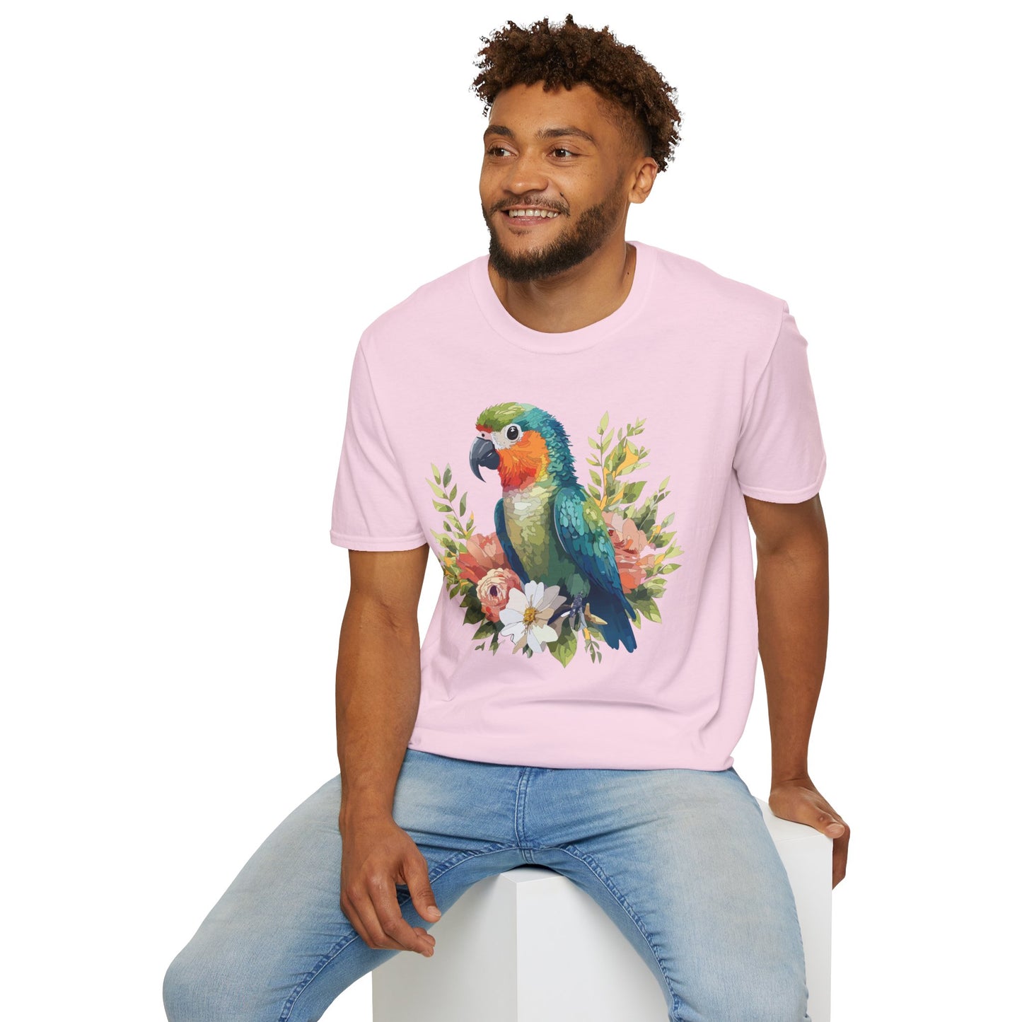 Bird T-Shirt, Floral Bird T Shirt, Shirt with Bird, Shirt with Animal