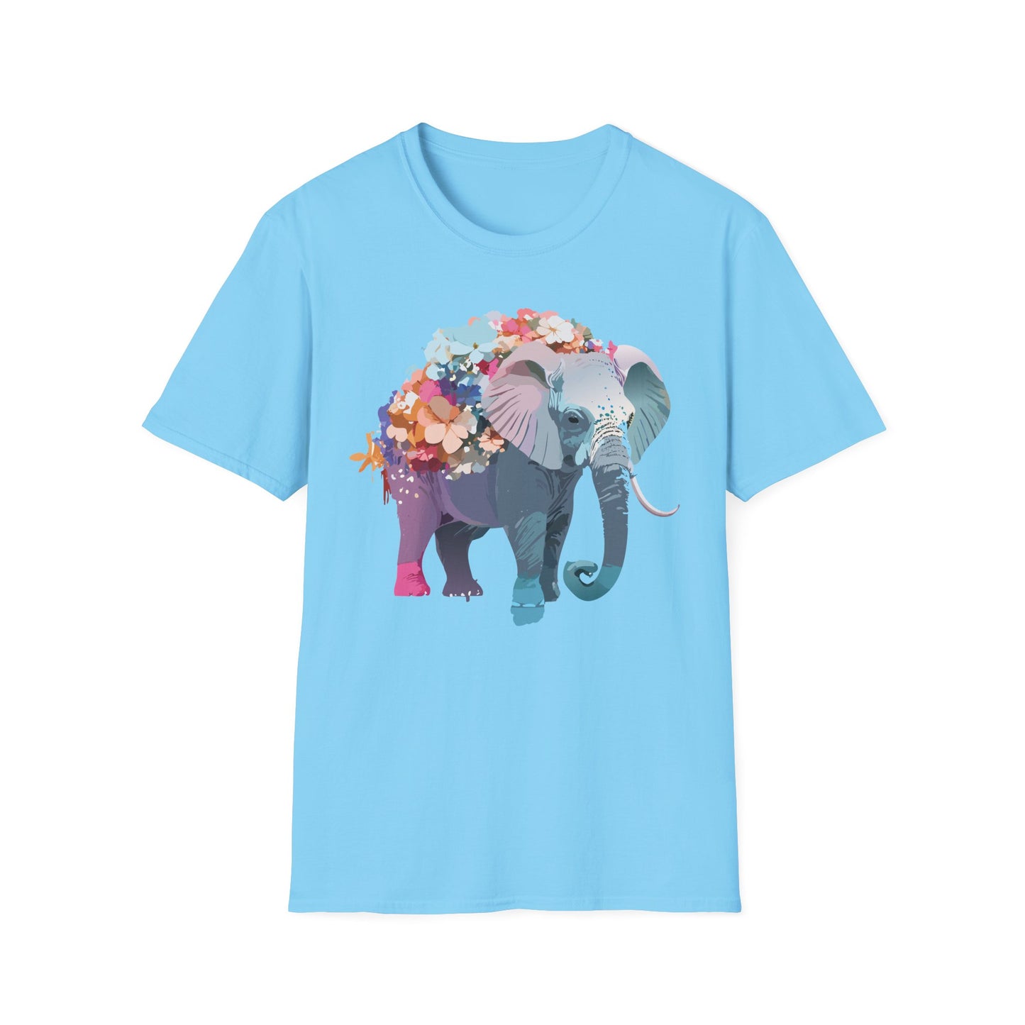 Elephant Shirt, T Shirt with Elephant, Elephant on T Shirt, T Shirt with Animation, Animals Tee Shirt