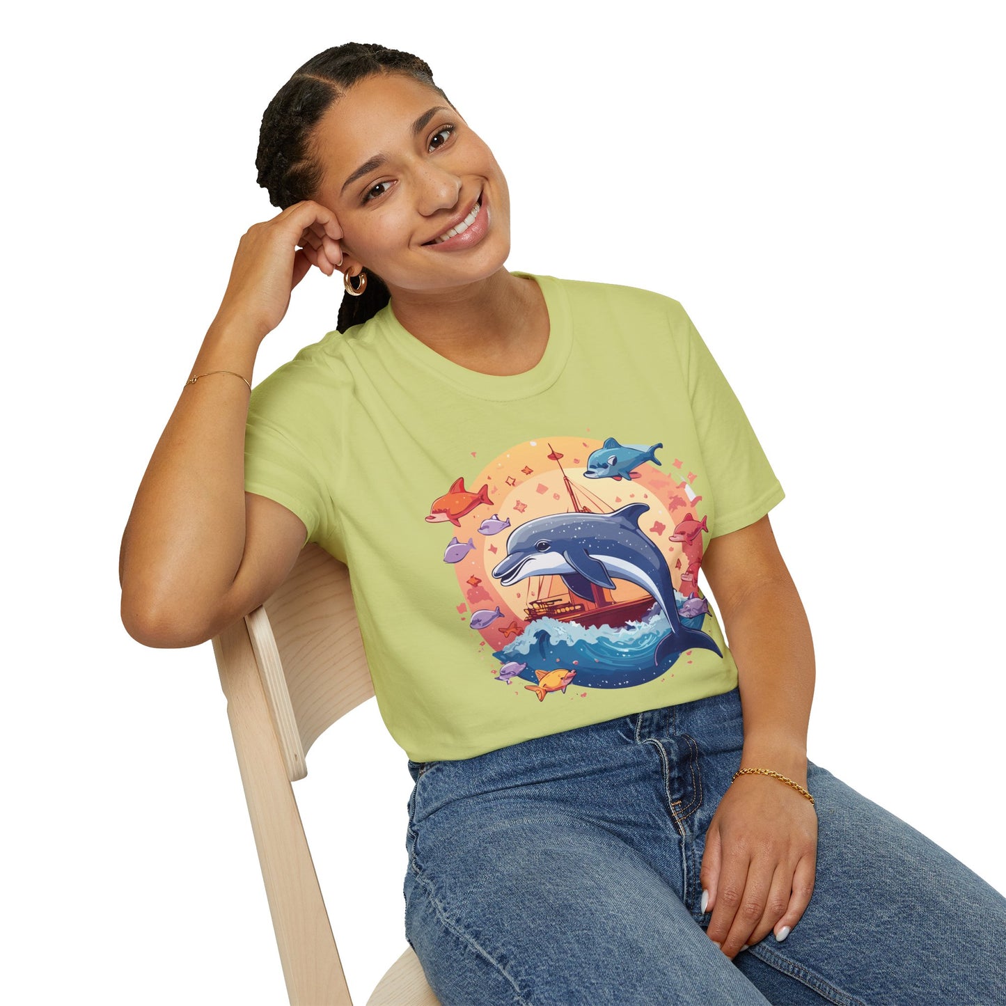 Dolphin Shirts, Shirt with Dolphin, Fish Tee Shirt, Animal Shirt
