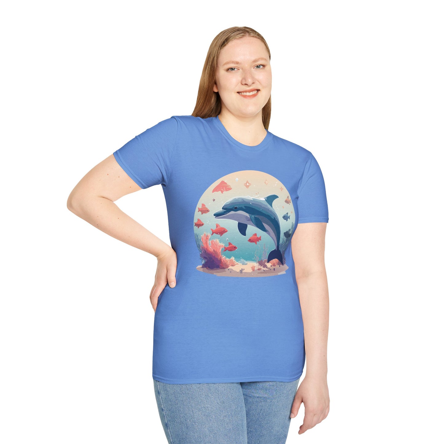 Dolphin Shirts, Shirt with Dolphin, Fish Tee Shirt, Animal Shirt