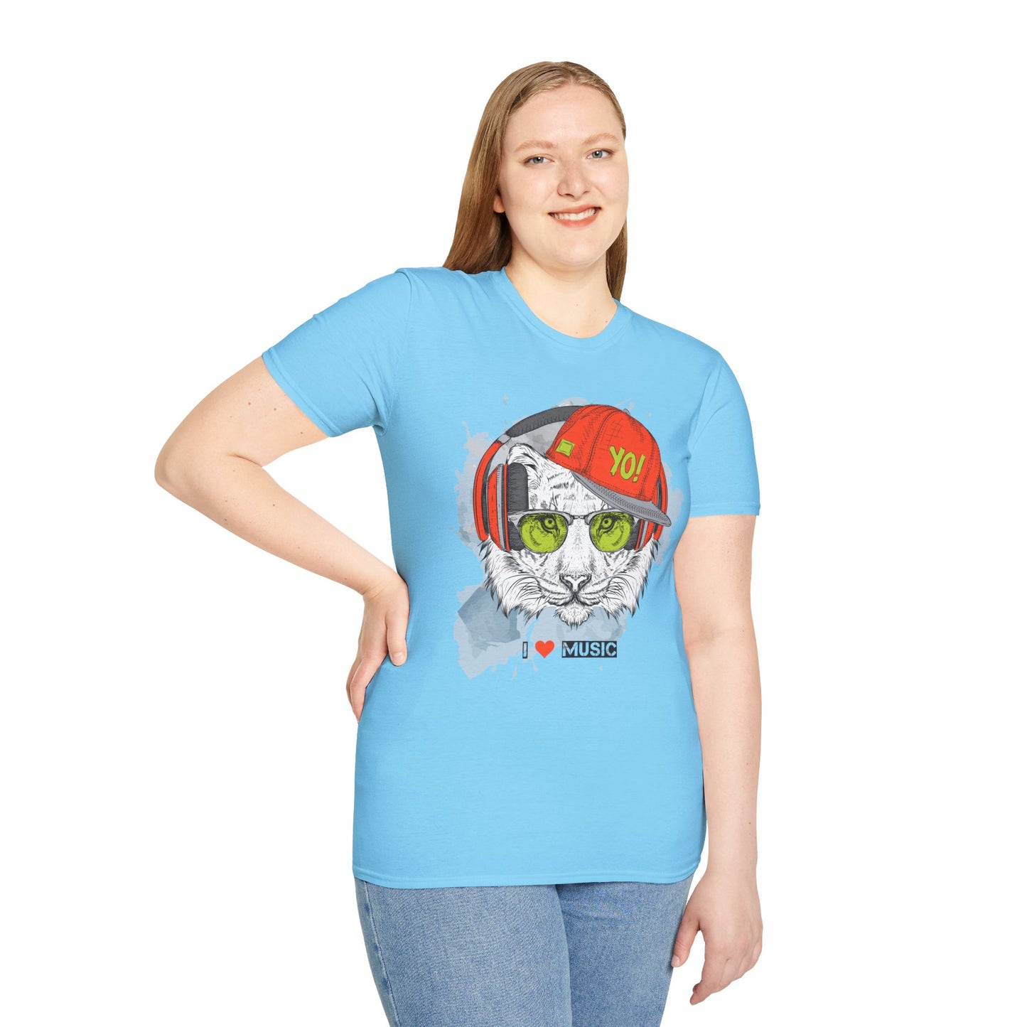 I love Music Animals Shirts, Shirt with Animals, Animals with Headphones Shirt