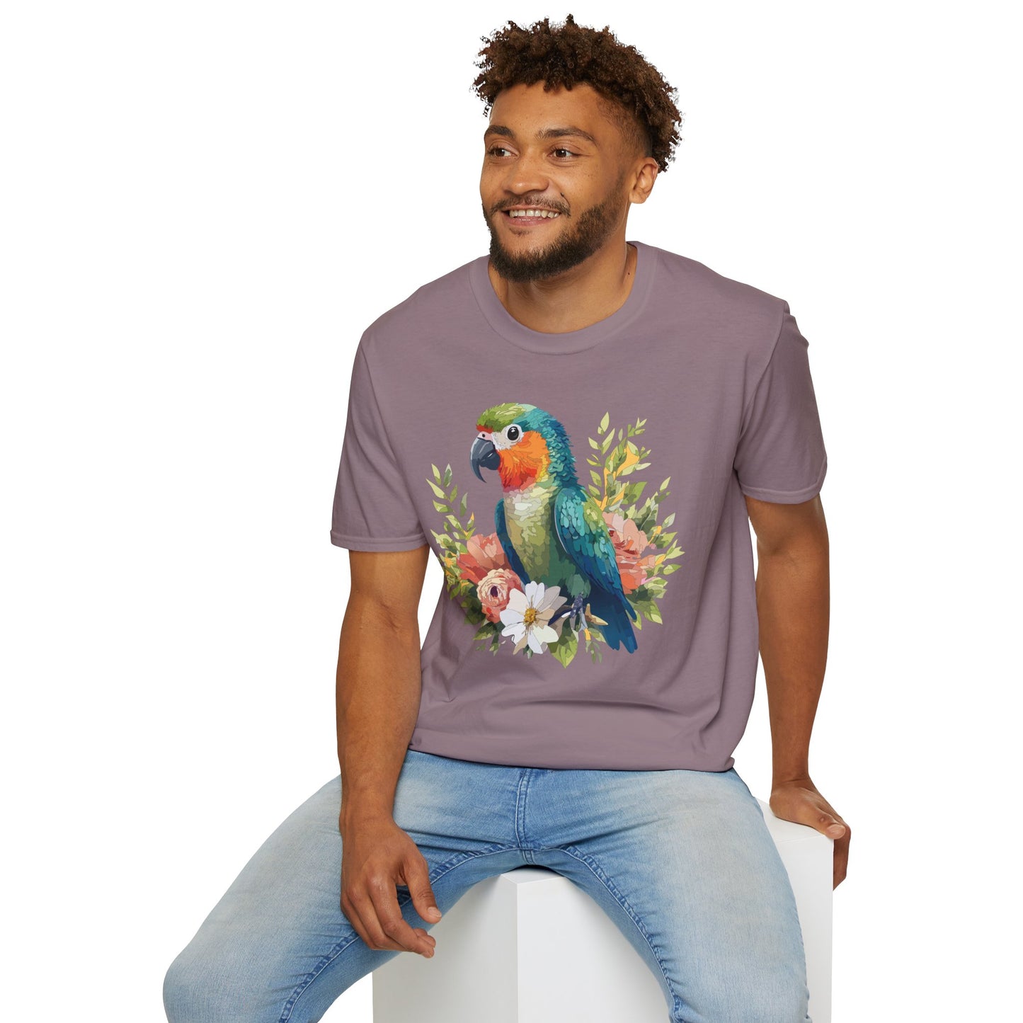 Bird T-Shirt, Floral Bird T Shirt, Shirt with Bird, Shirt with Animal