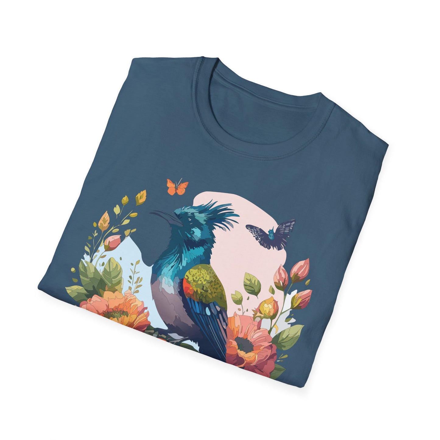 Bird T-Shirt, Floral Bird T Shirt, Shirt with Bird, Shirt with Animal