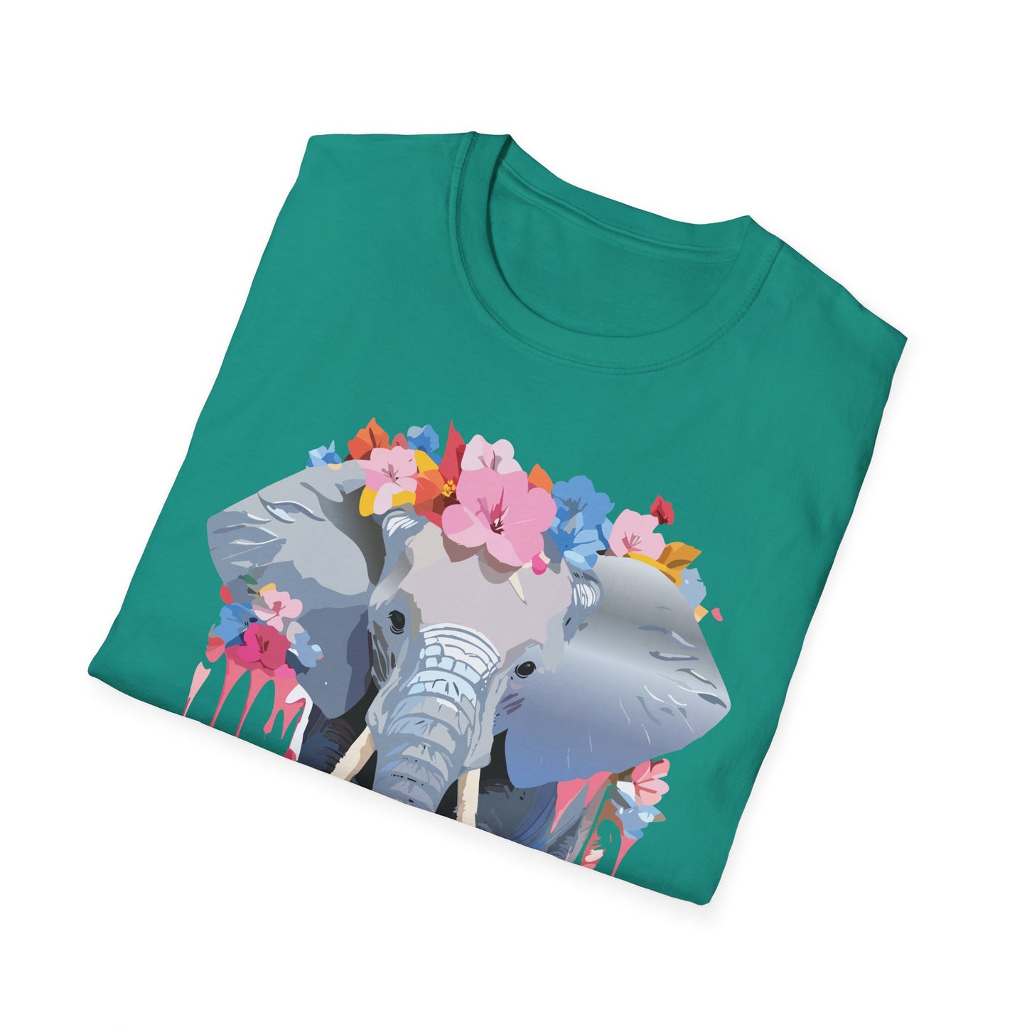 Elephant Shirt, T Shirt with Elephant, Elephant on T Shirt, T Shirt with Animation, Animals Tee Shirt