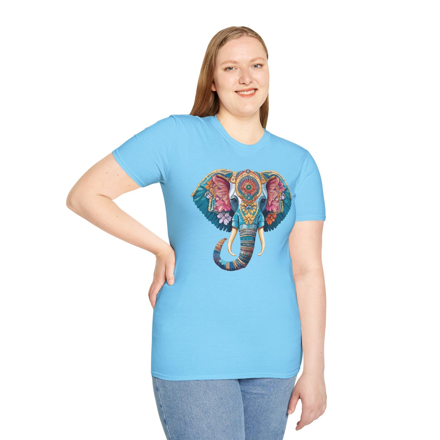 Elephant Shirt, T Shirt with Elephant, Elephant on T Shirt, T Shirt with Animation, Animals Tee Shirt