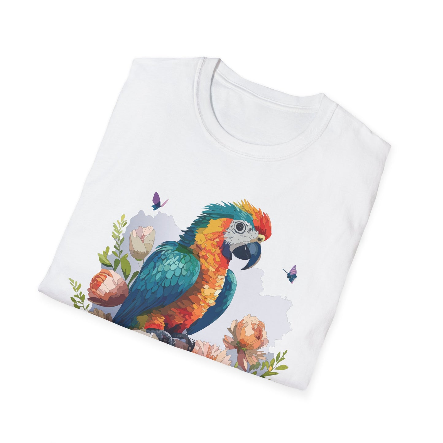 Bird T-Shirt, Floral Bird T Shirt, Shirt with Bird, Shirt with Animal