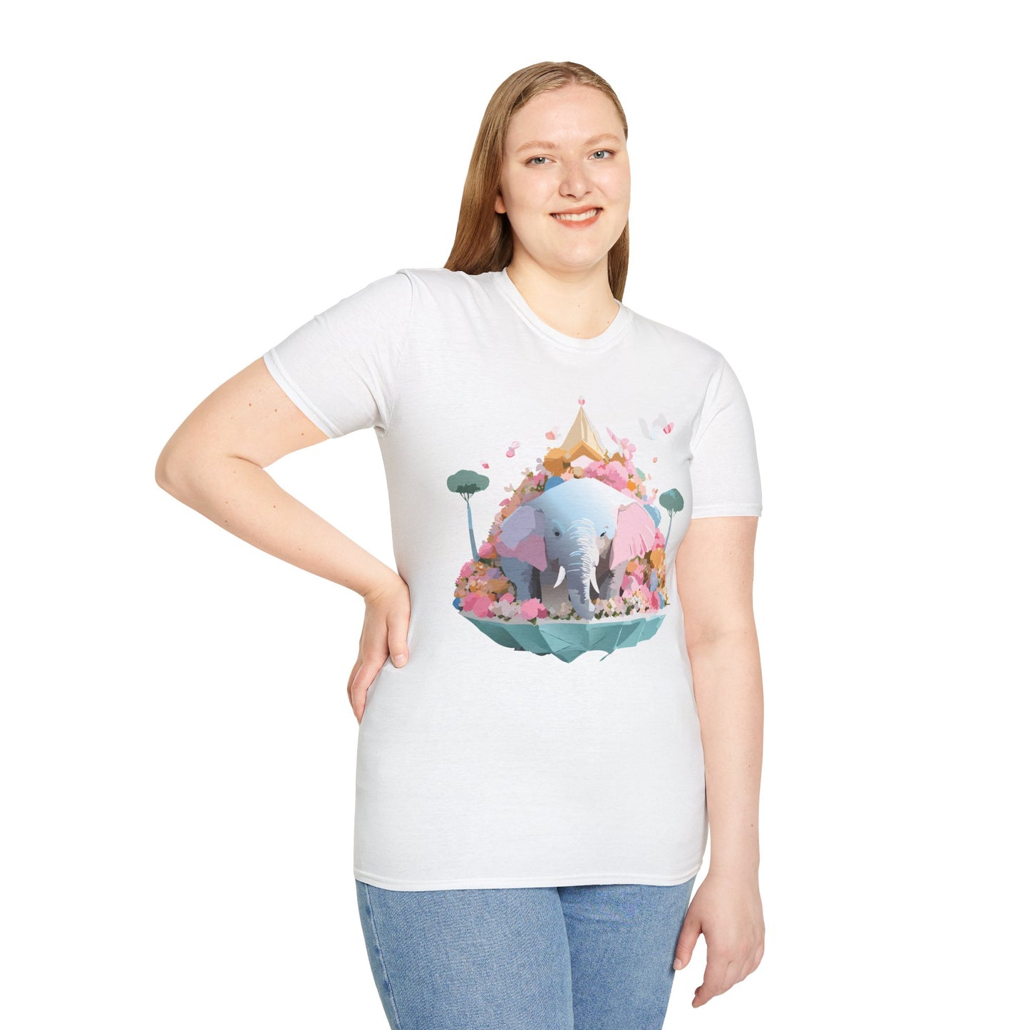 Elephant Shirt, T Shirt with Elephant, Elephant on T Shirt, T Shirt with Animation, Animals Tee Shirt
