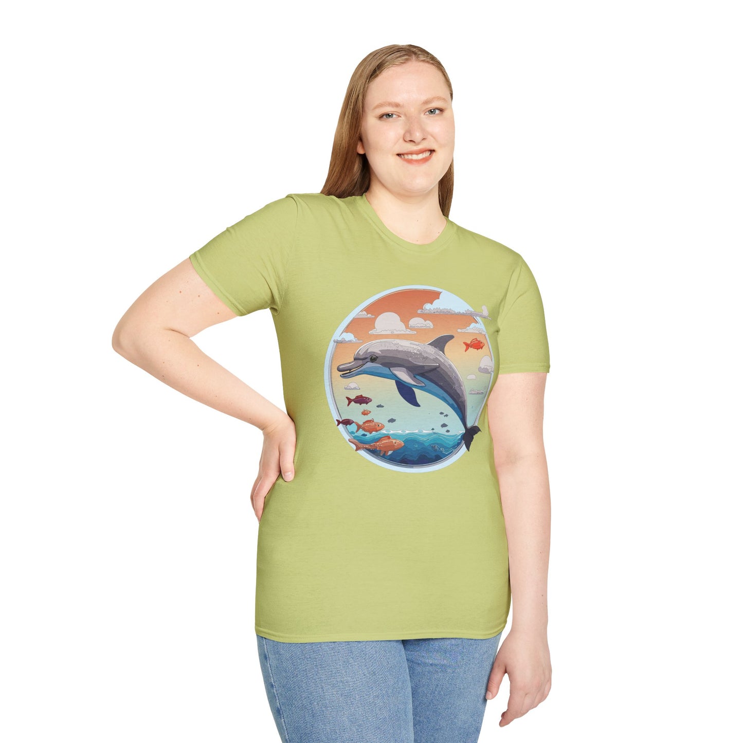 Dolphin Shirts, Shirt with Dolphin, Fish Tee Shirt, Animal Shirt
